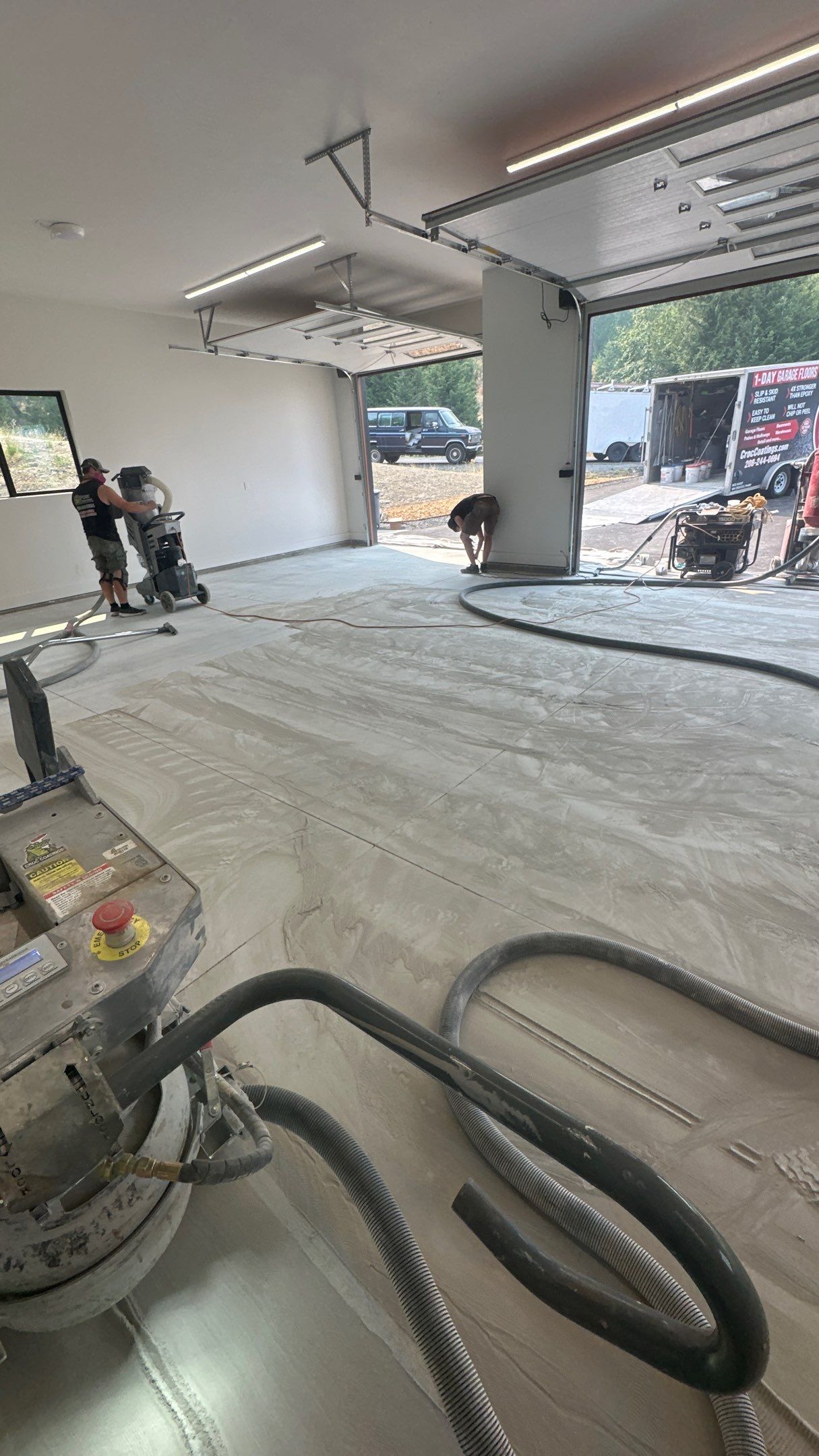 Shale Hybrid Garage Floor Coating and Concrete Restoration in Sagle by Croc Coatings, LLC
