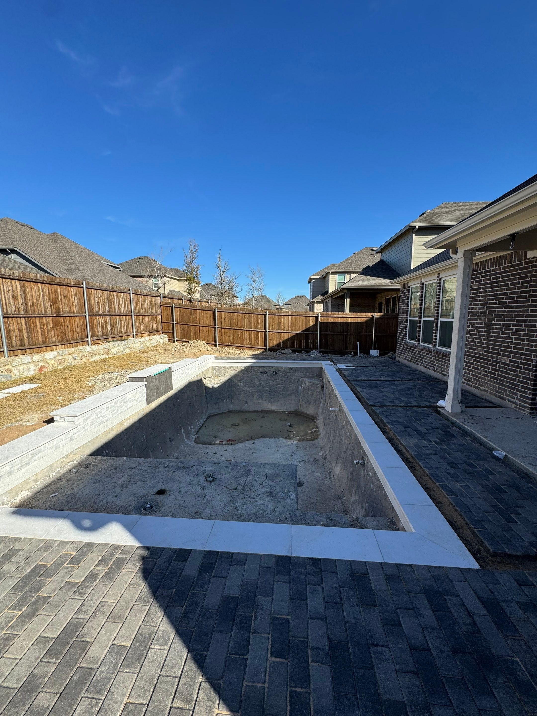 Geometric Pool with Pavers by Pinnacle Pools and Spas - DFW