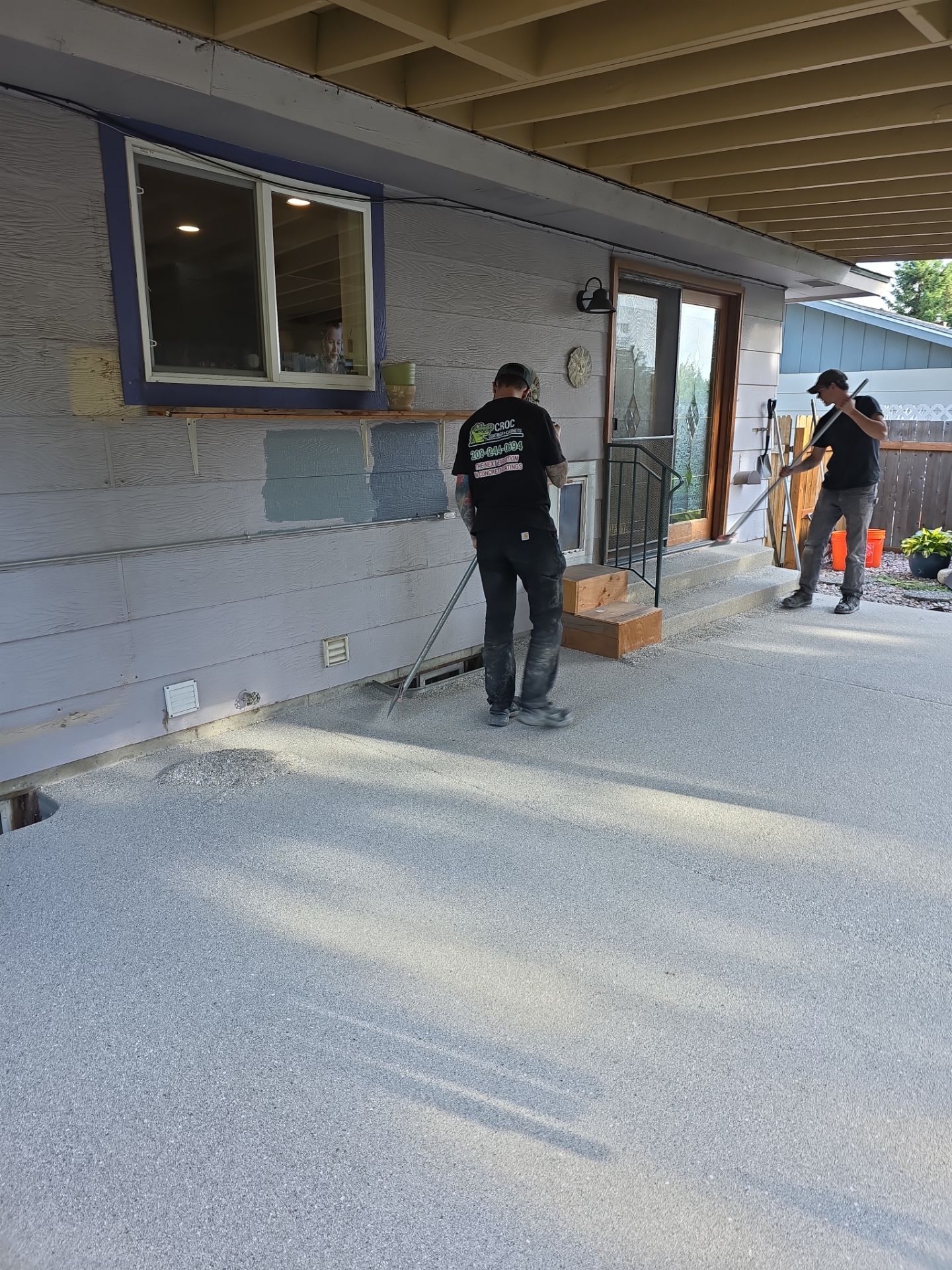 Quartzite Hybrid Concrete Coating for Spokane Patio and Entry by Croc Coatings, LLC