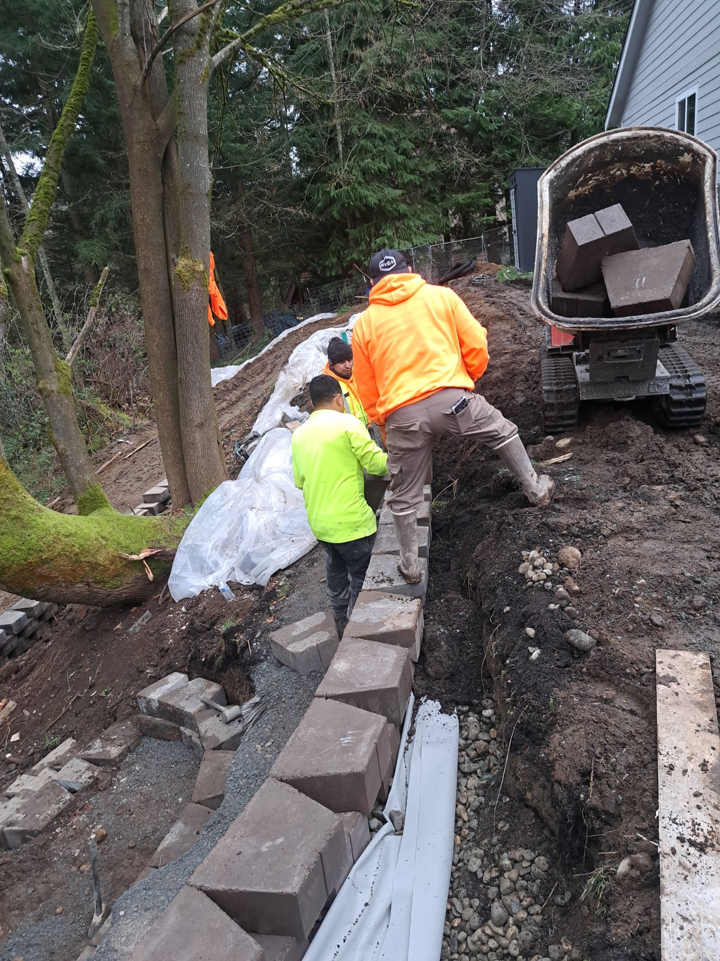 Retaining Wall and Backyard Renovation | Everett  by Jireh Asphalt & Concrete Inc 