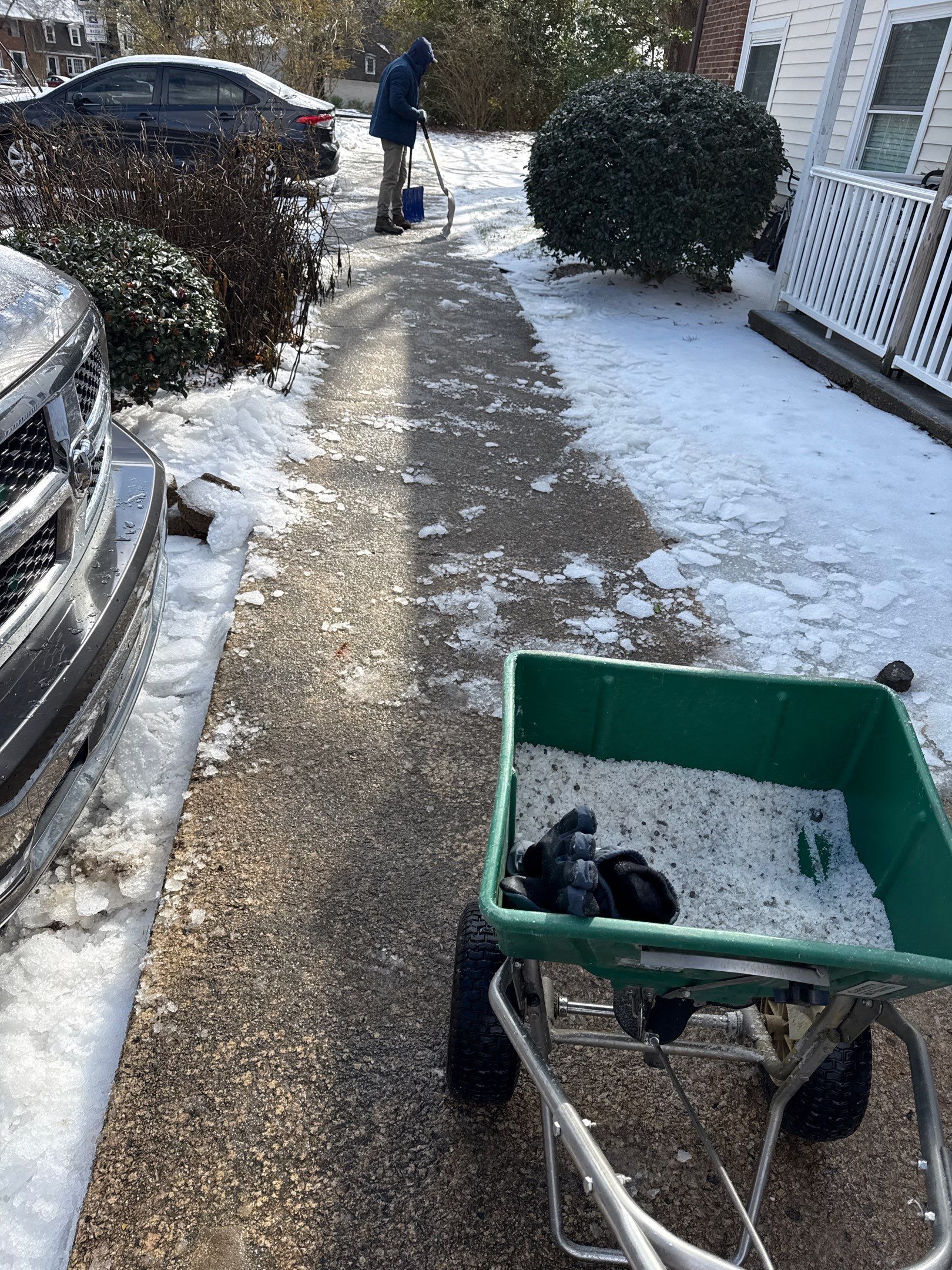 Snow removal from streets in Cary by Martinez Brother’s Nc Landscaping Inc