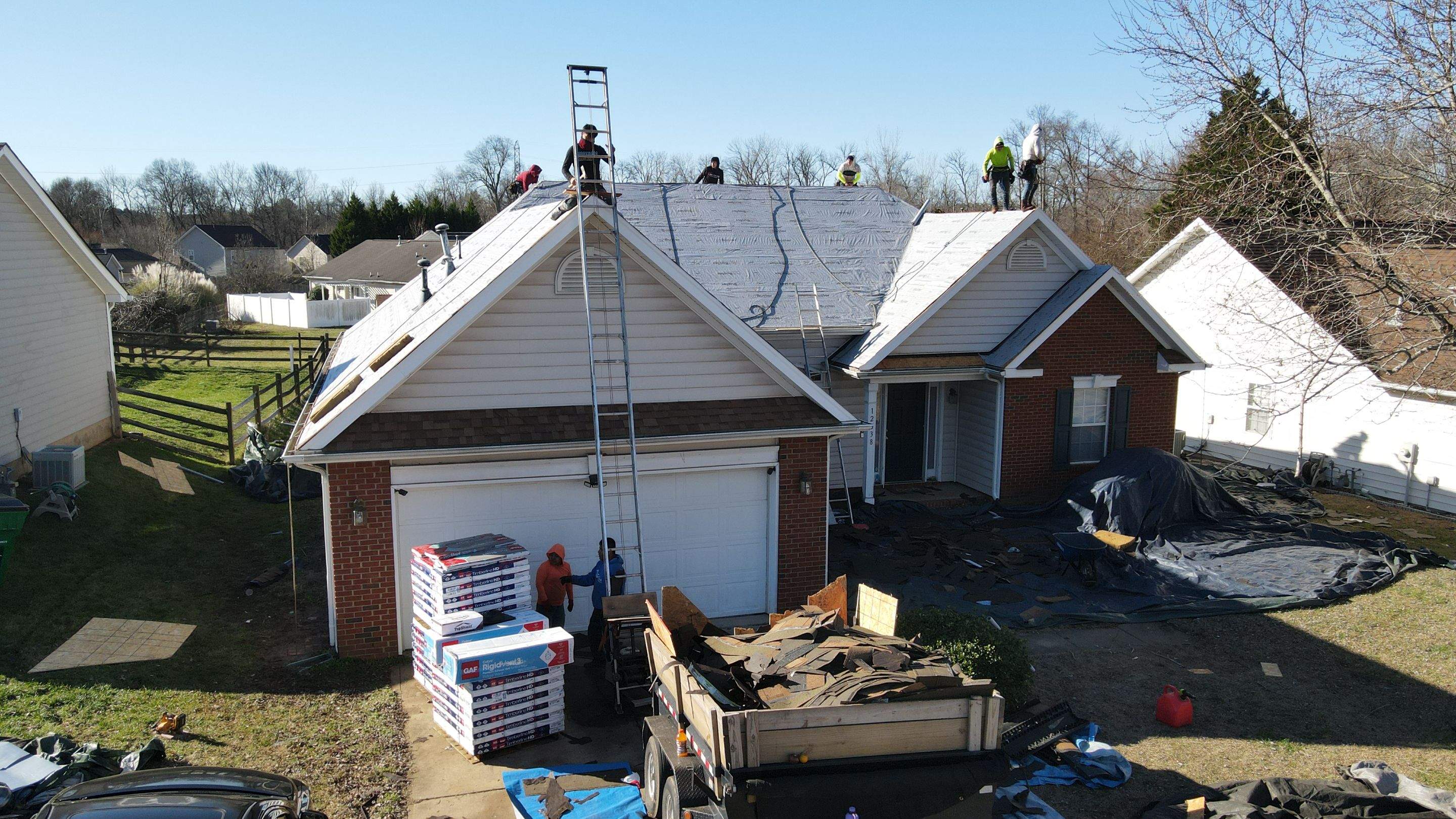 Residential Roofing Installation using GAF Timberline HDZ Charcoal by RISE Roofing & Restoration, LLC