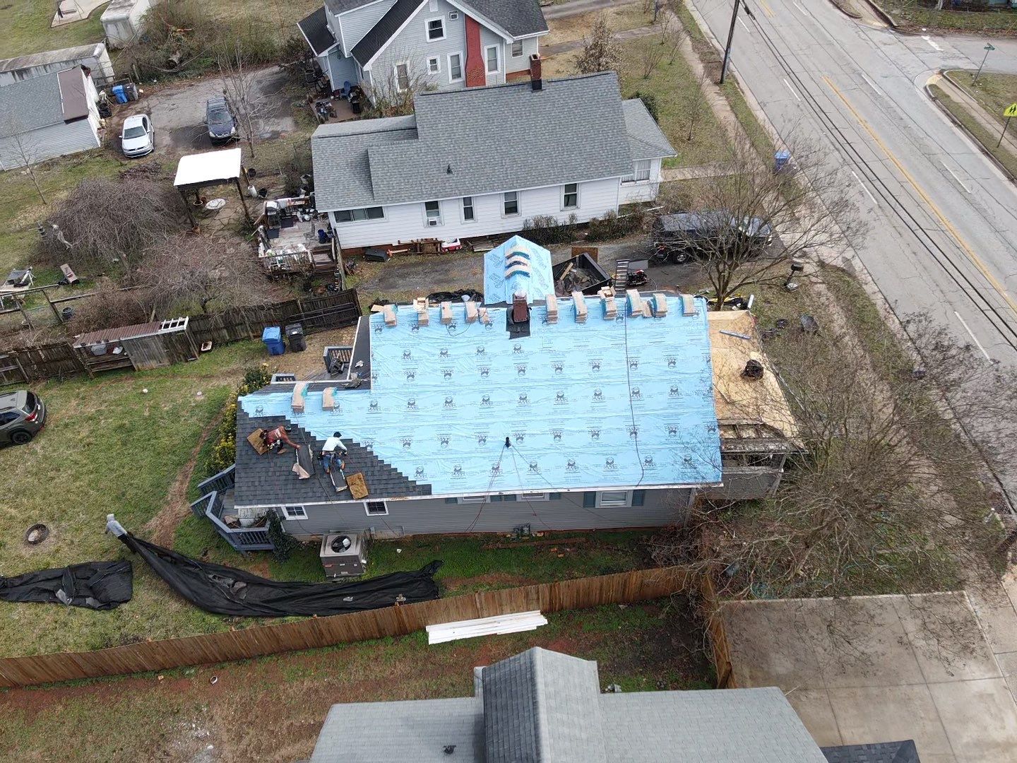 Landmark Shingle Roof Replacement and Decking Repair in Greenville by Roofers LLC