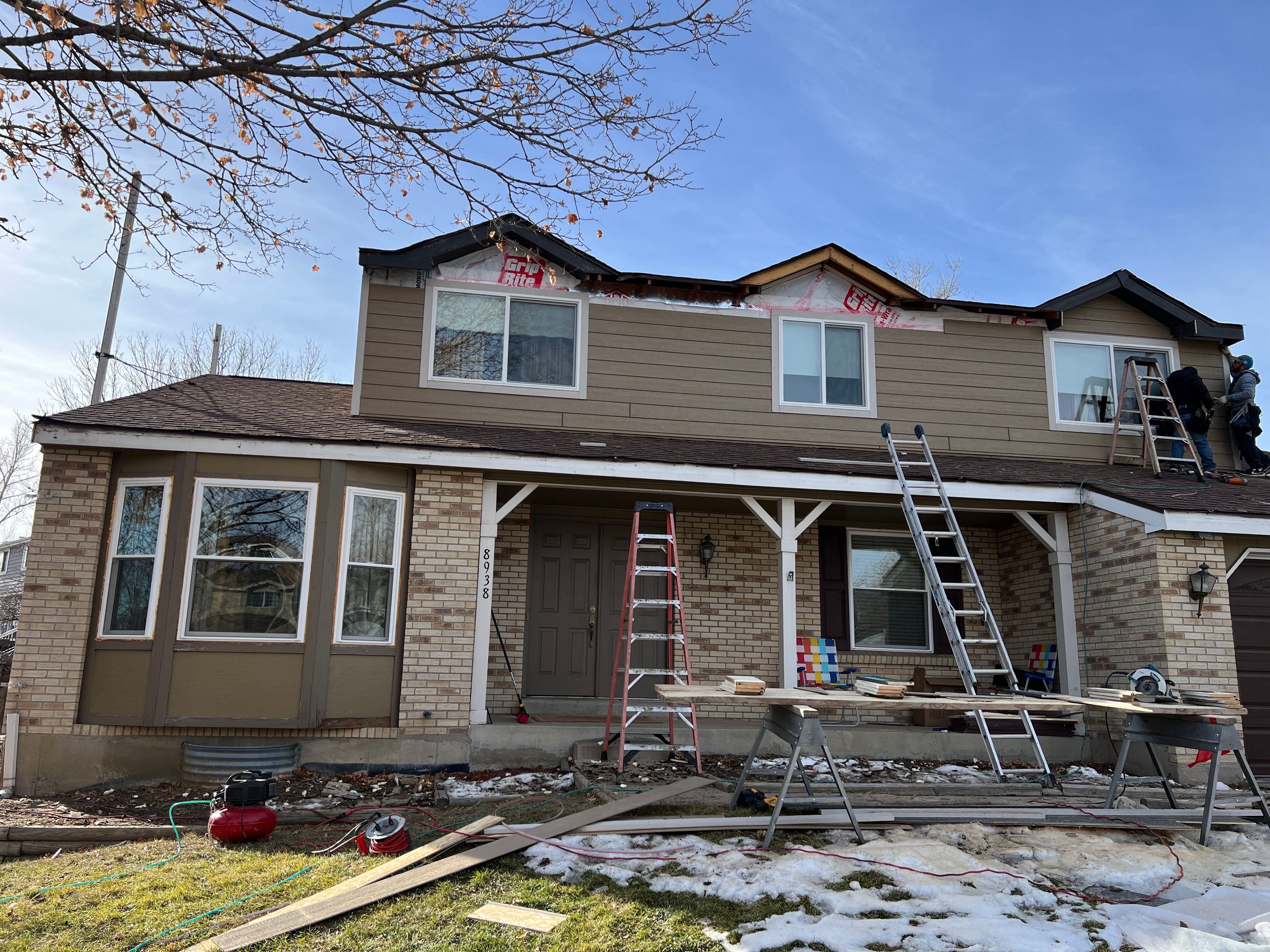 Siding Installation using LP Smartside Diamond Kote by United Windows and Siding LLC