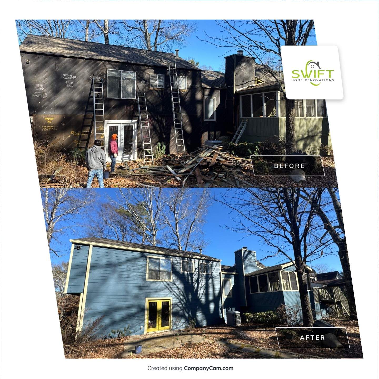 Full Exterior Siding Replacement and Deck Renovation in Marietta by Swift Home Renovations