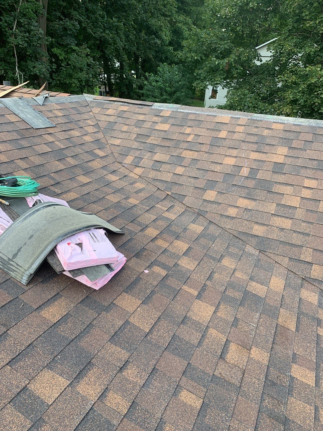 Residential Roofing Installation using Owens Corning Duration Brownwood by A Plus Exterior