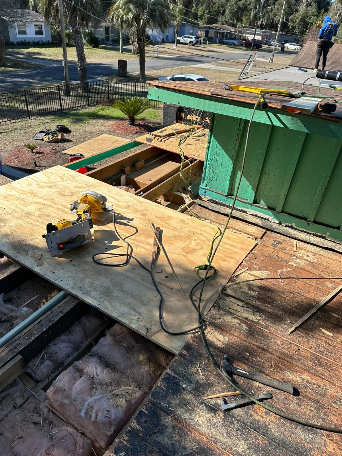 Flat Roof Renovation Due to Water Accumulation by urban green energy llc