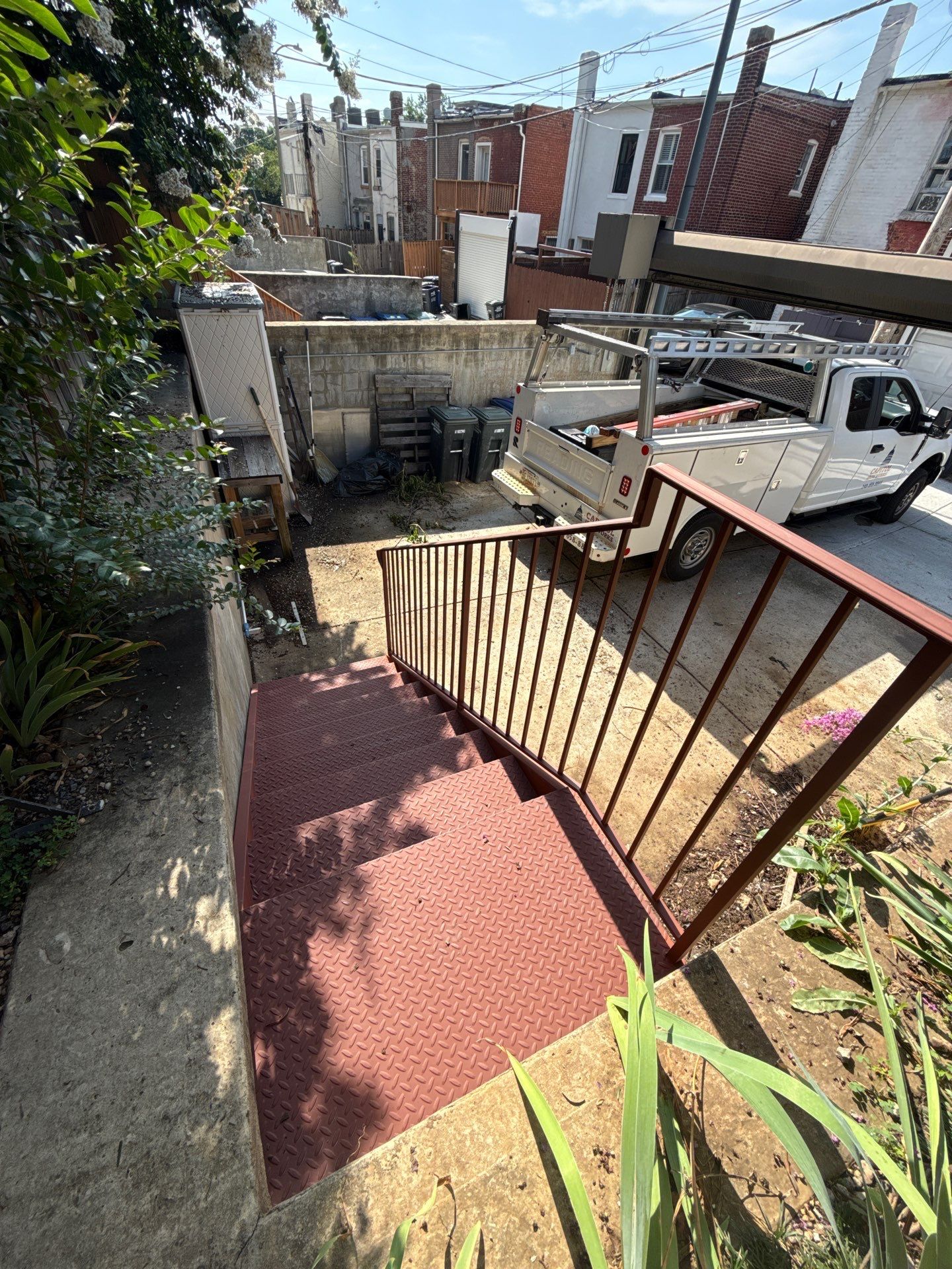 Custom Red Iron Staircase & Railing Upgrade – Washington, DC by Capitol Iron Works