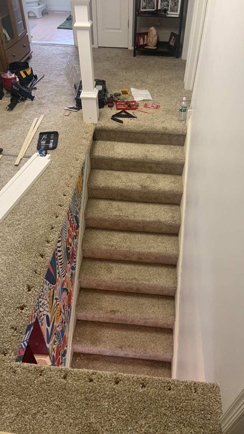 Interior Handrail Replacement using Newel Post & Handrails by A1 NERDY HOMES LLC