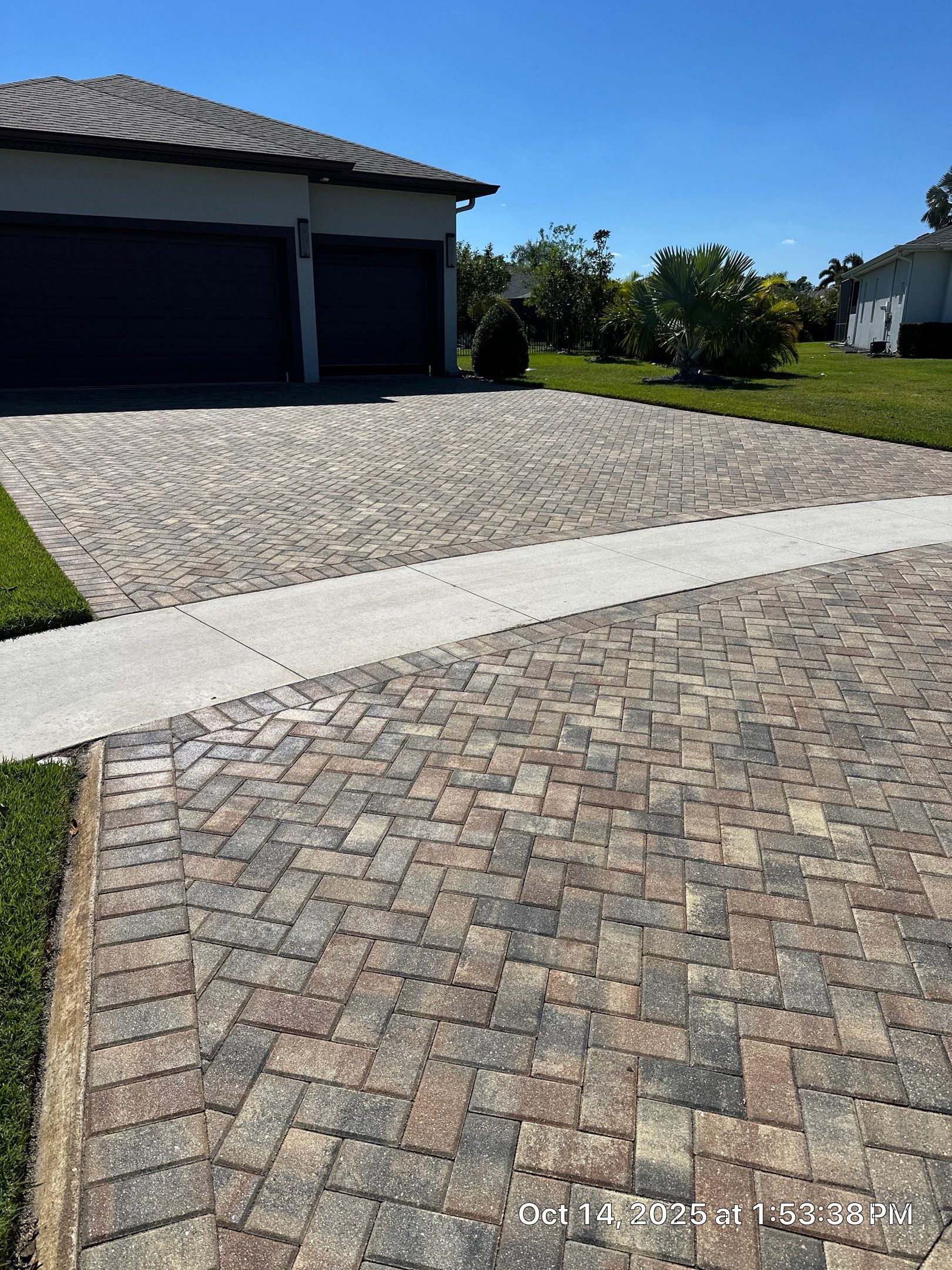 Residential Paver Sealing for Driveway and Pool Deck in La Paloma Sun City Center by Supreme Paver Experts