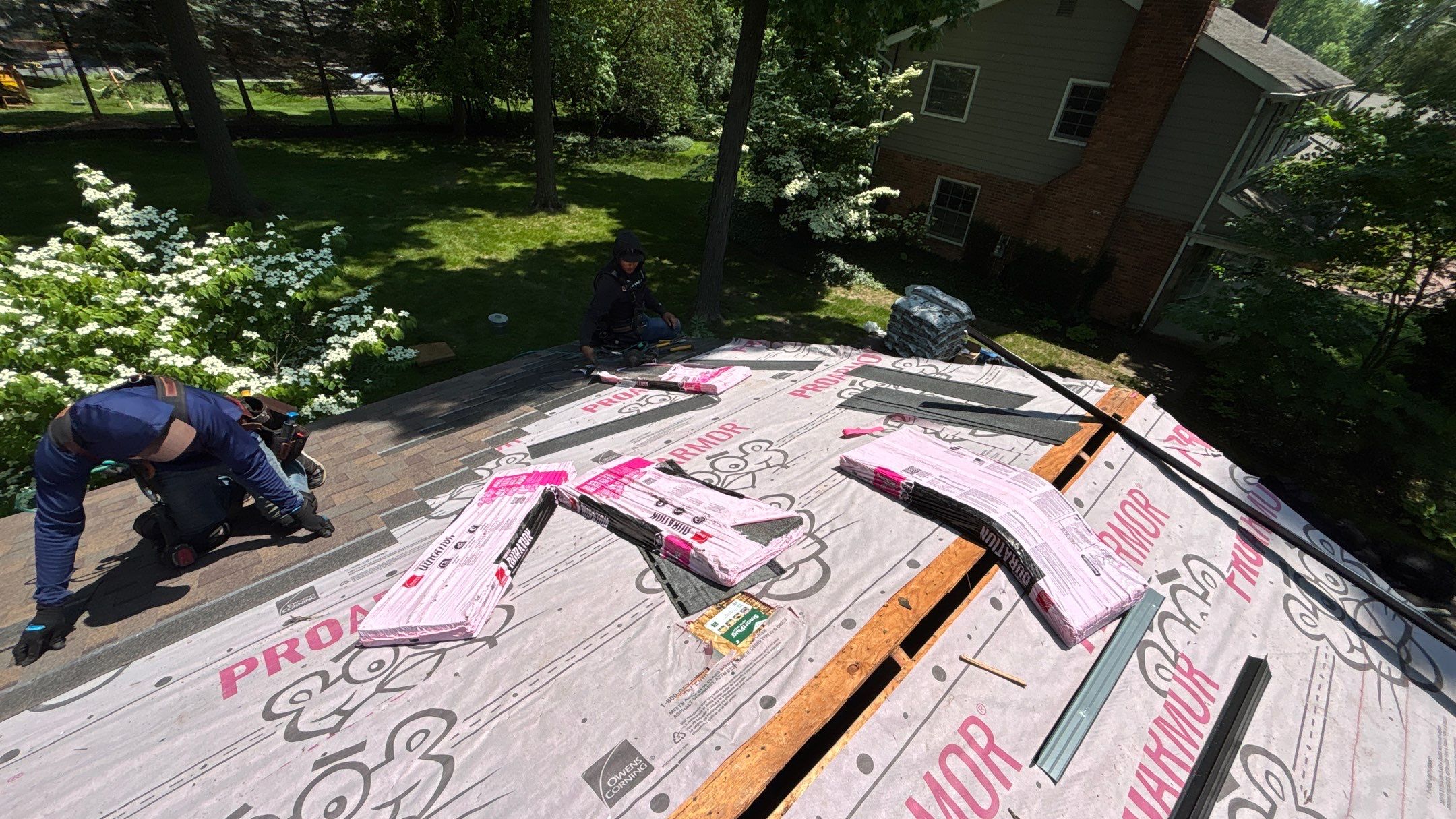 Roof Replacement using Owens Corning Teak by 180 Contractors