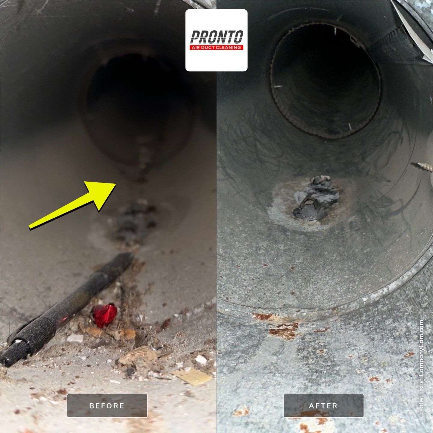 Air duct cleaning using Commercial vaccum by Pronto Air Duct Cleaning
