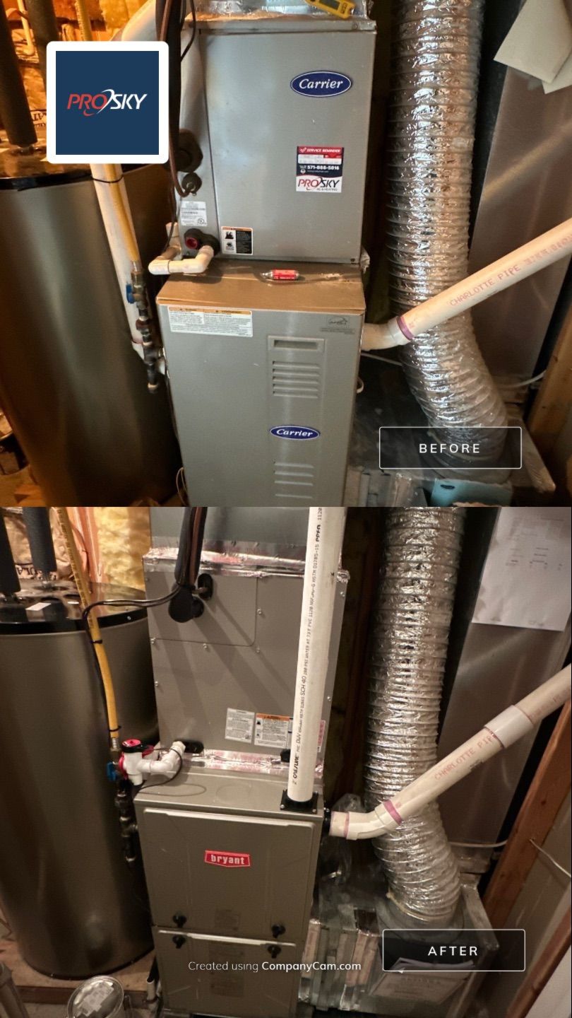 Central Air Conditioning &Gas Furnace Installation using Bryant by Pro Sky Services