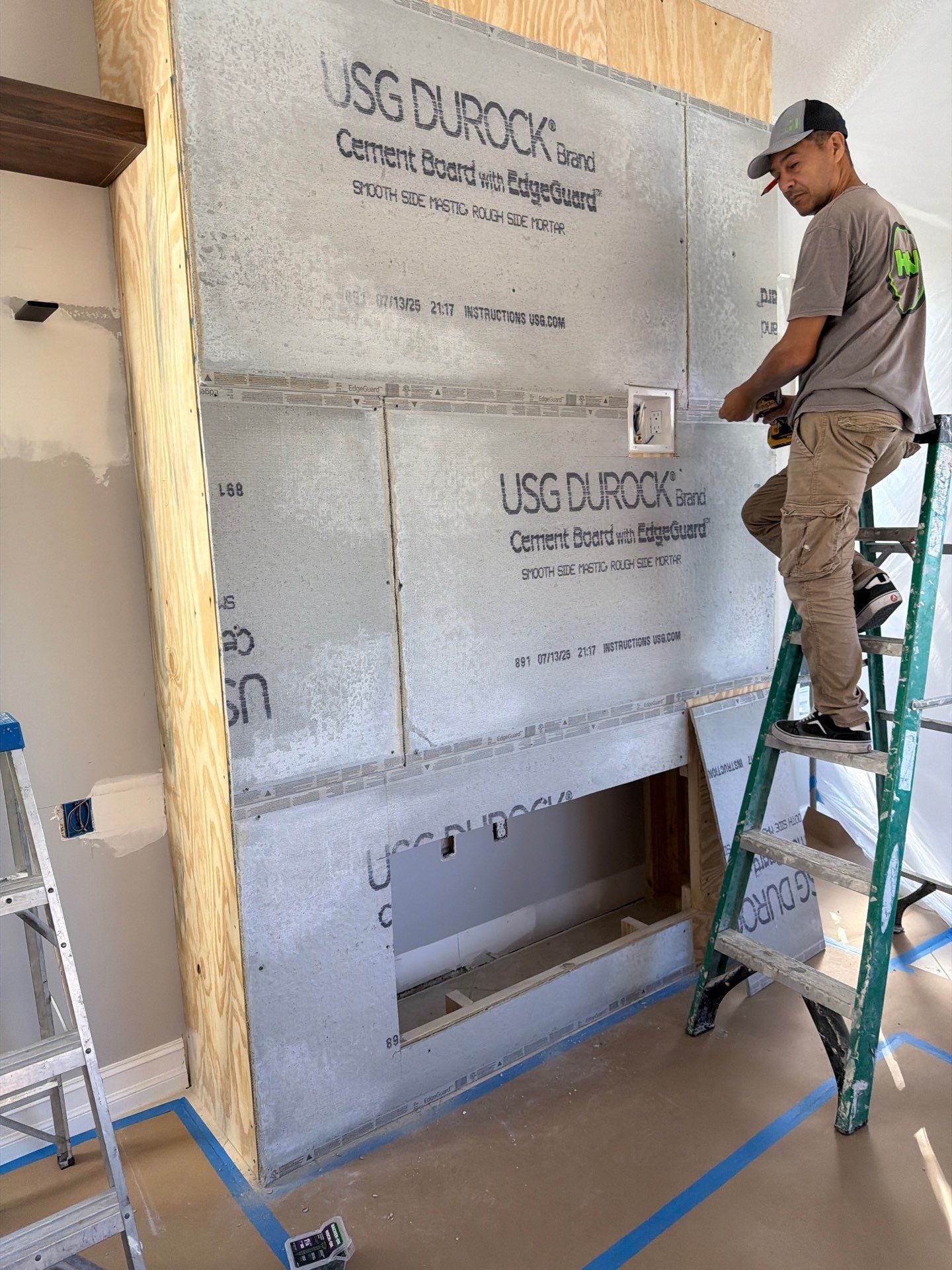 TV Fireplace Wall - Delray Beach by Hevi Tile