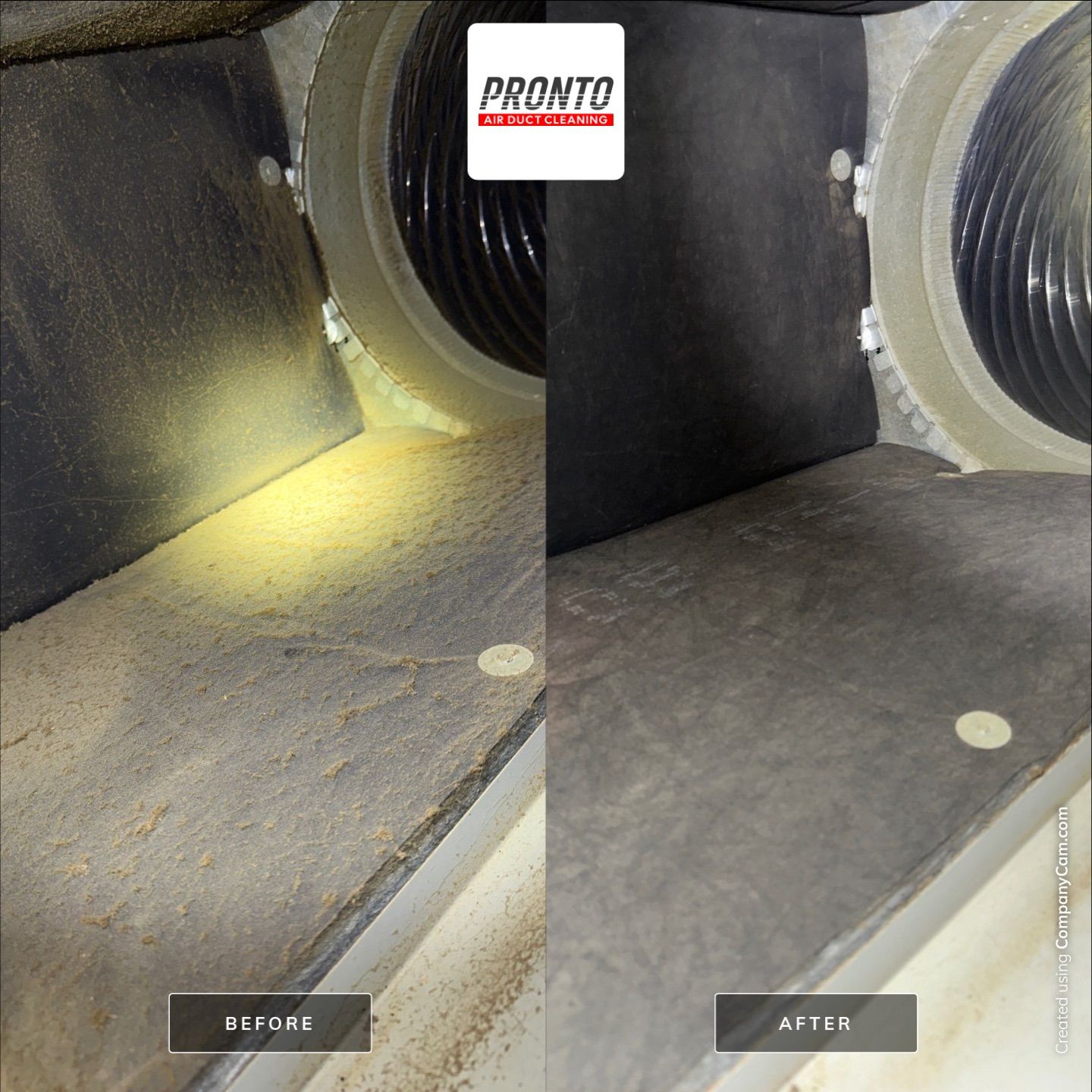 Air duct cleaning using Hypervac by Pronto Air Duct Cleaning