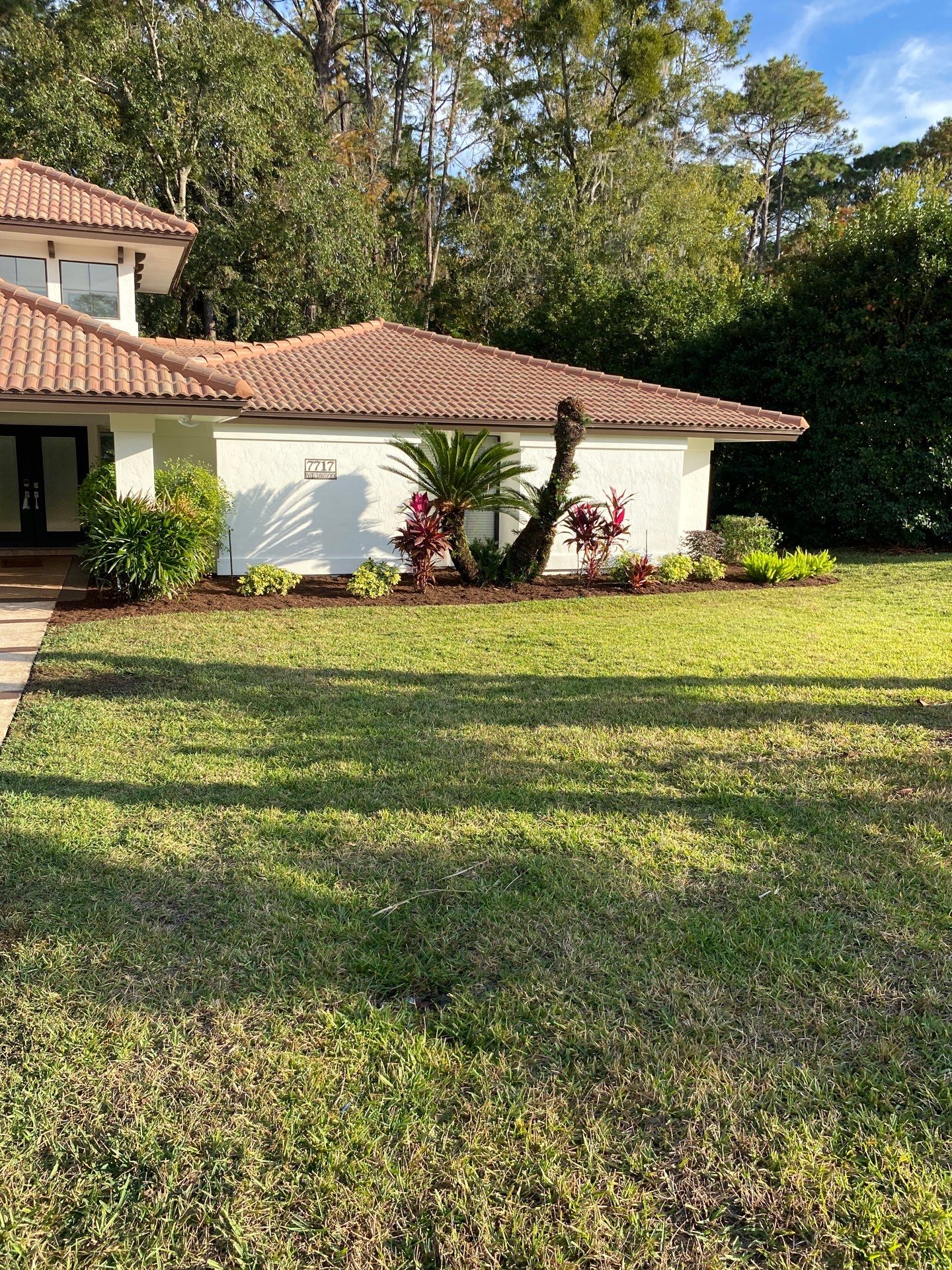 Deerwood Residence | Sod Repair & Mulch Installation  by ProGreen Services