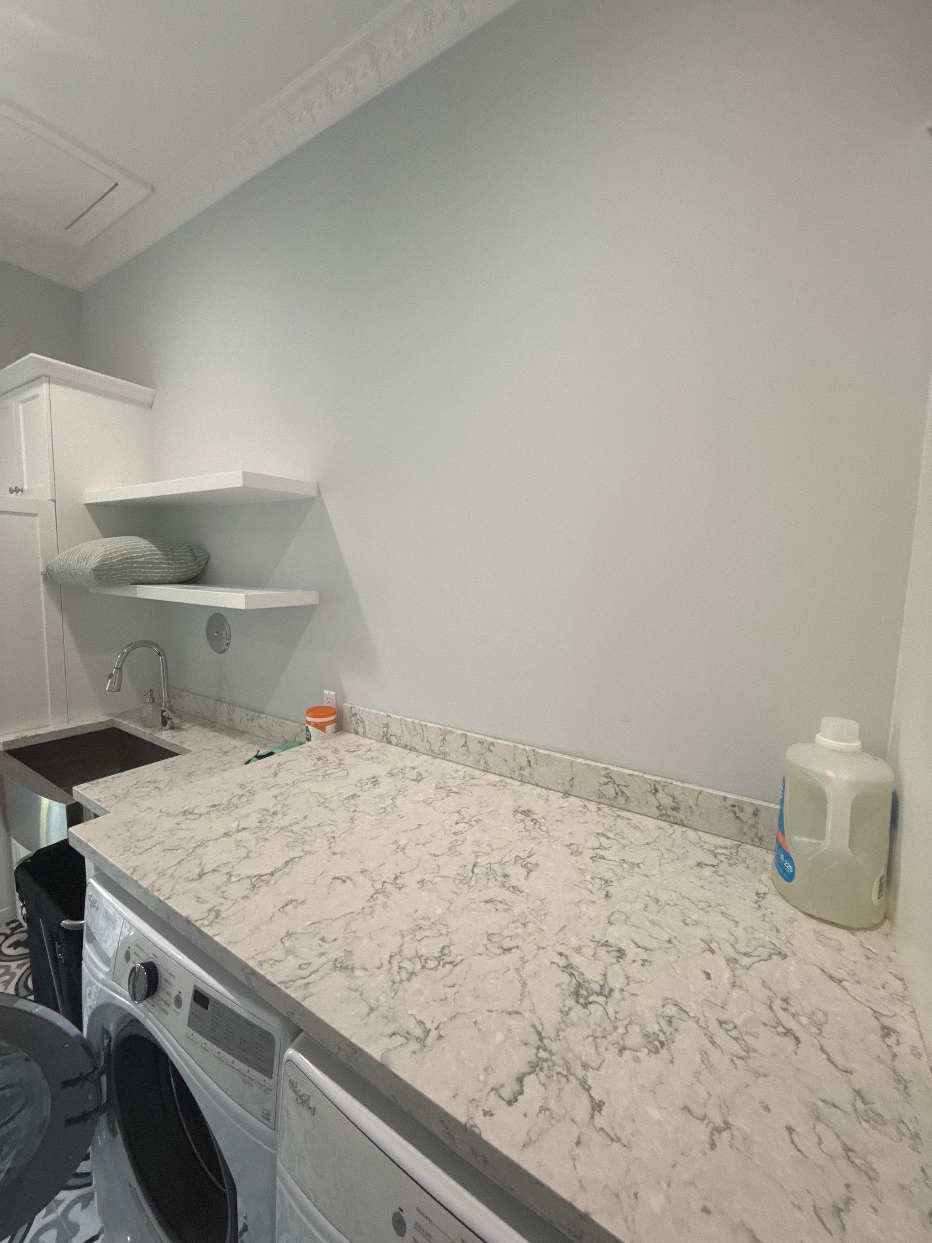 Laundry Room accent wall in Boca Raton by Broward Tile Guys