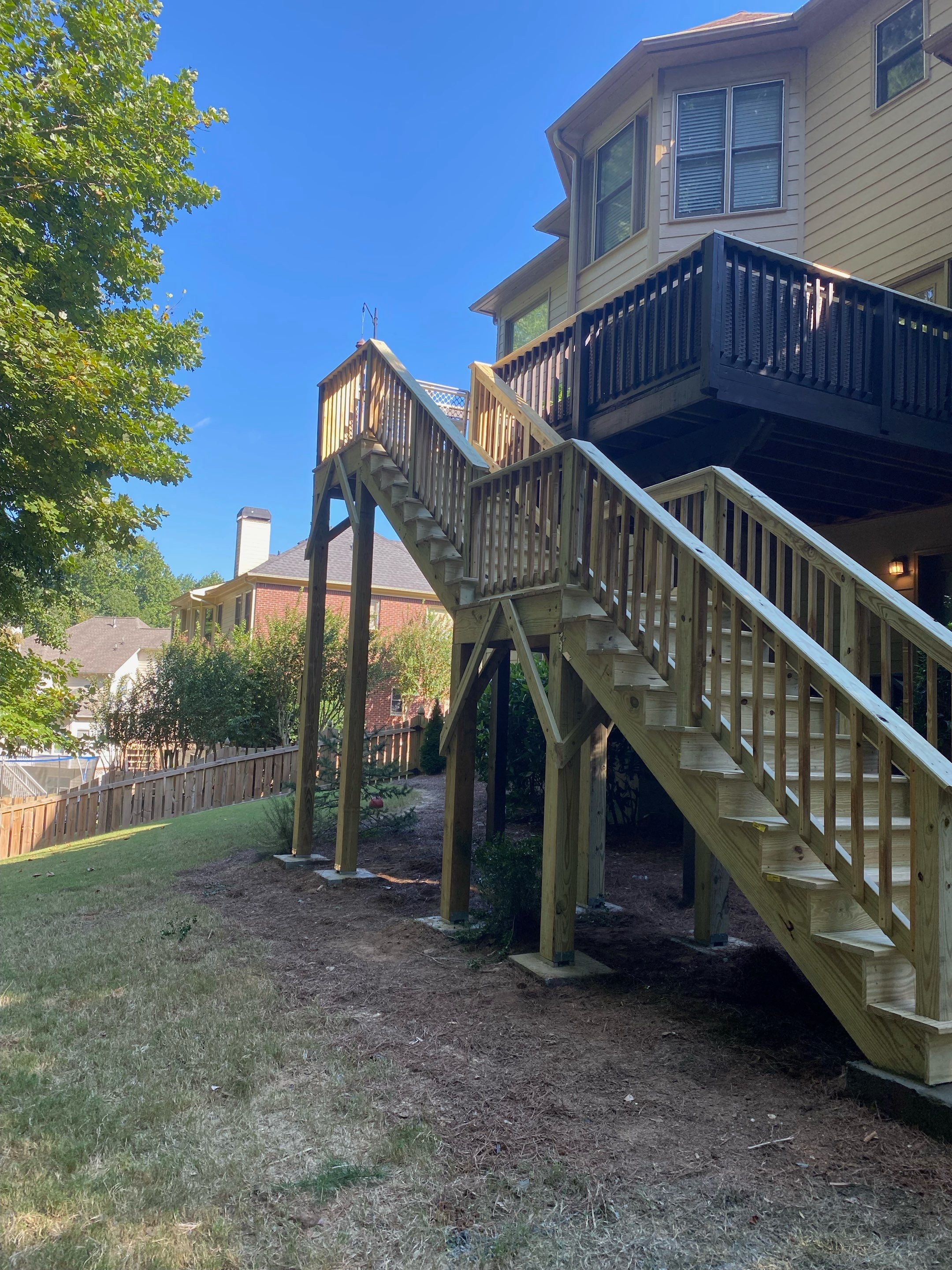 Deck Stair Rebuild and Wood Deck Repairs in Woodstock by Swift Home Renovations
