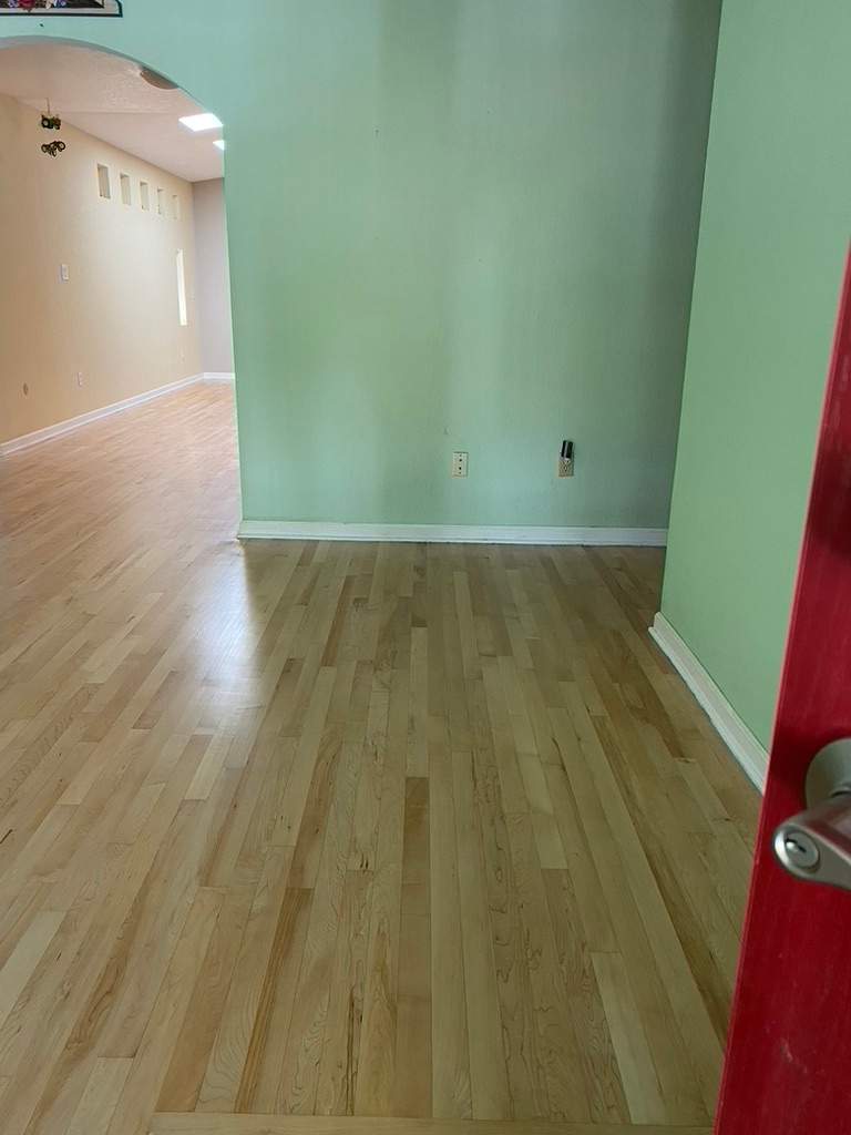 Former Gym Floors Refinished in Newcastle Residential Home by Footprints Floors South Sacramento