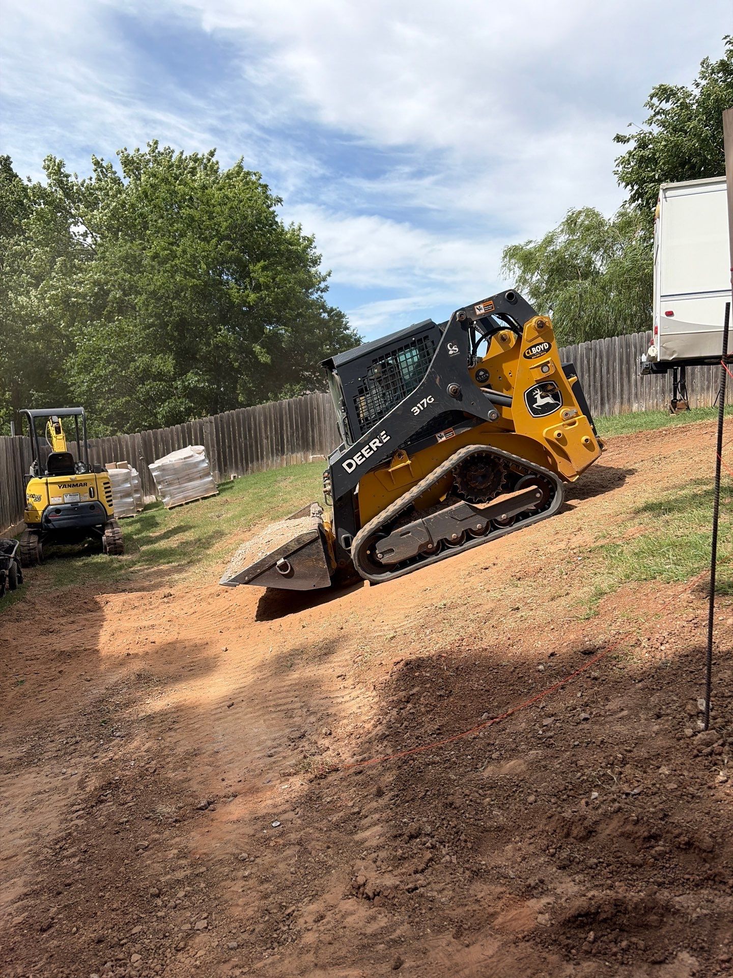 Custom Segmental Block Retaining Wall and Sod Installation in Lawton by Clays Services Inc