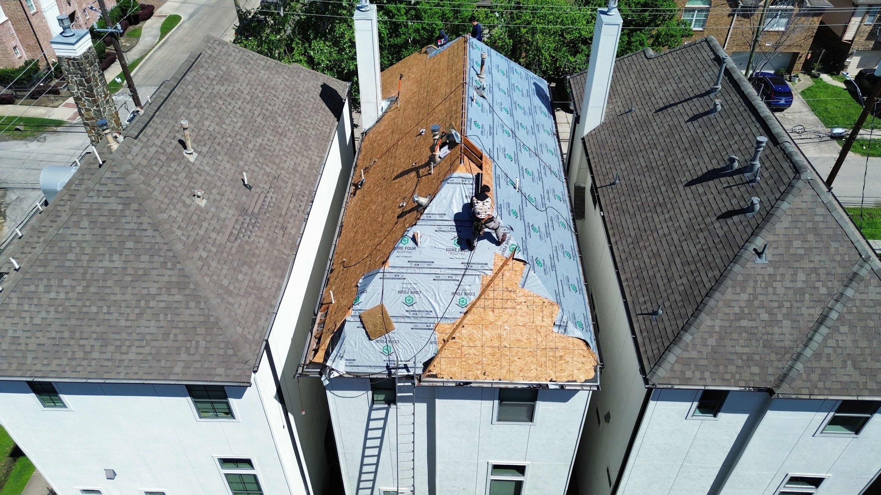 Roof Replacement using IKO Nordic in the Heights! by Core Four Roofing