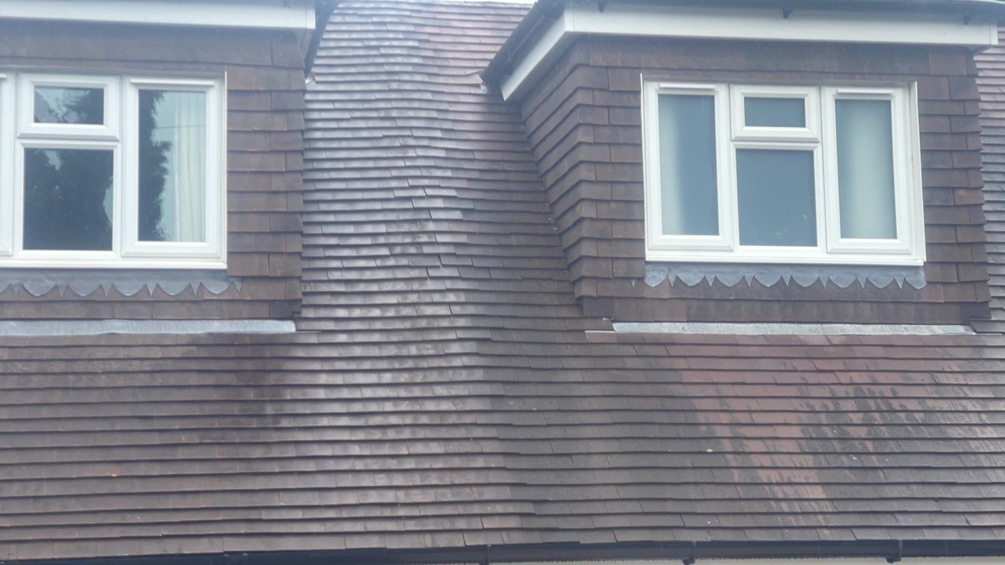 Roof Clean - Biocide Treatment using Honda 15lpm Low Pressure Washing Machine by Ges Exterior Cleaning ltd