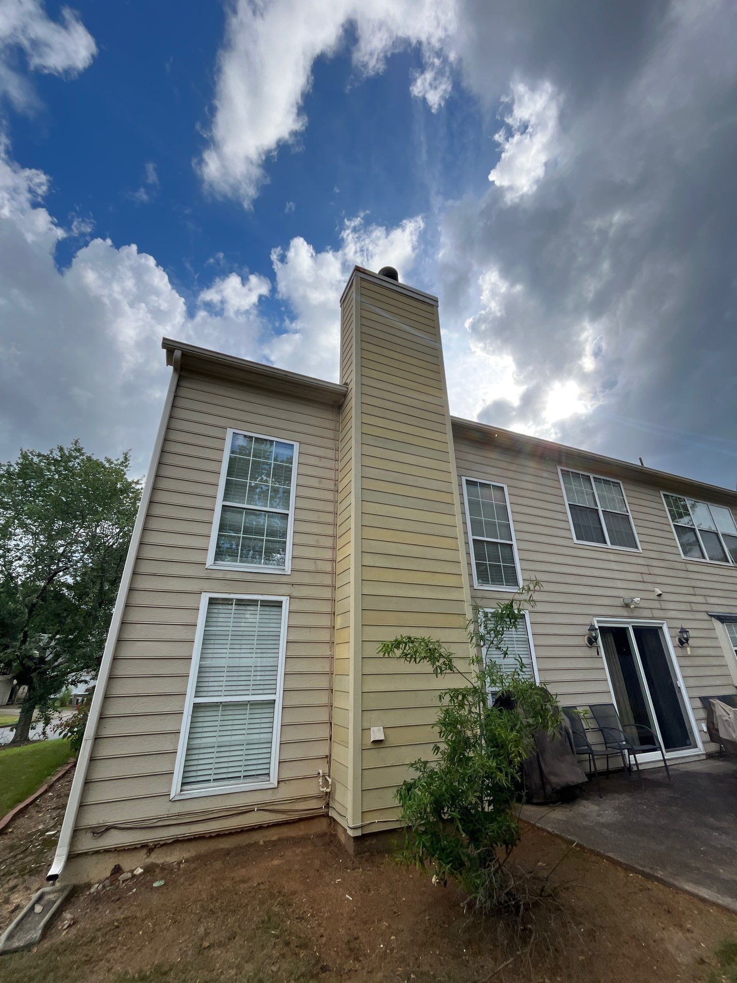 Chimney Siding Replacement and Exterior Painting in Duluth, GA by Nelson Exteriors 