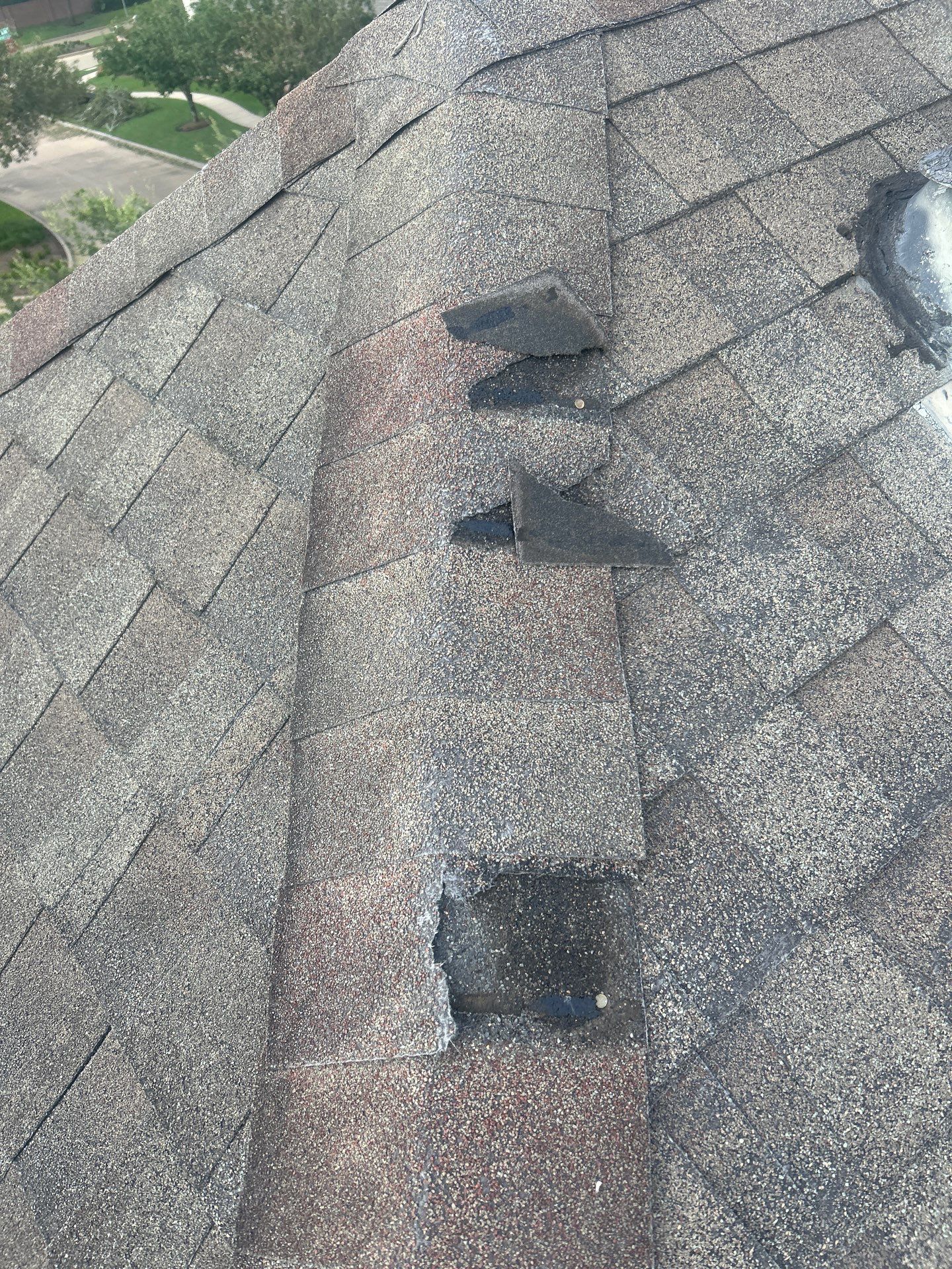 Hail Damage using Owen's Corning Duration (Lifetime) Shingles by Roof Repair Company