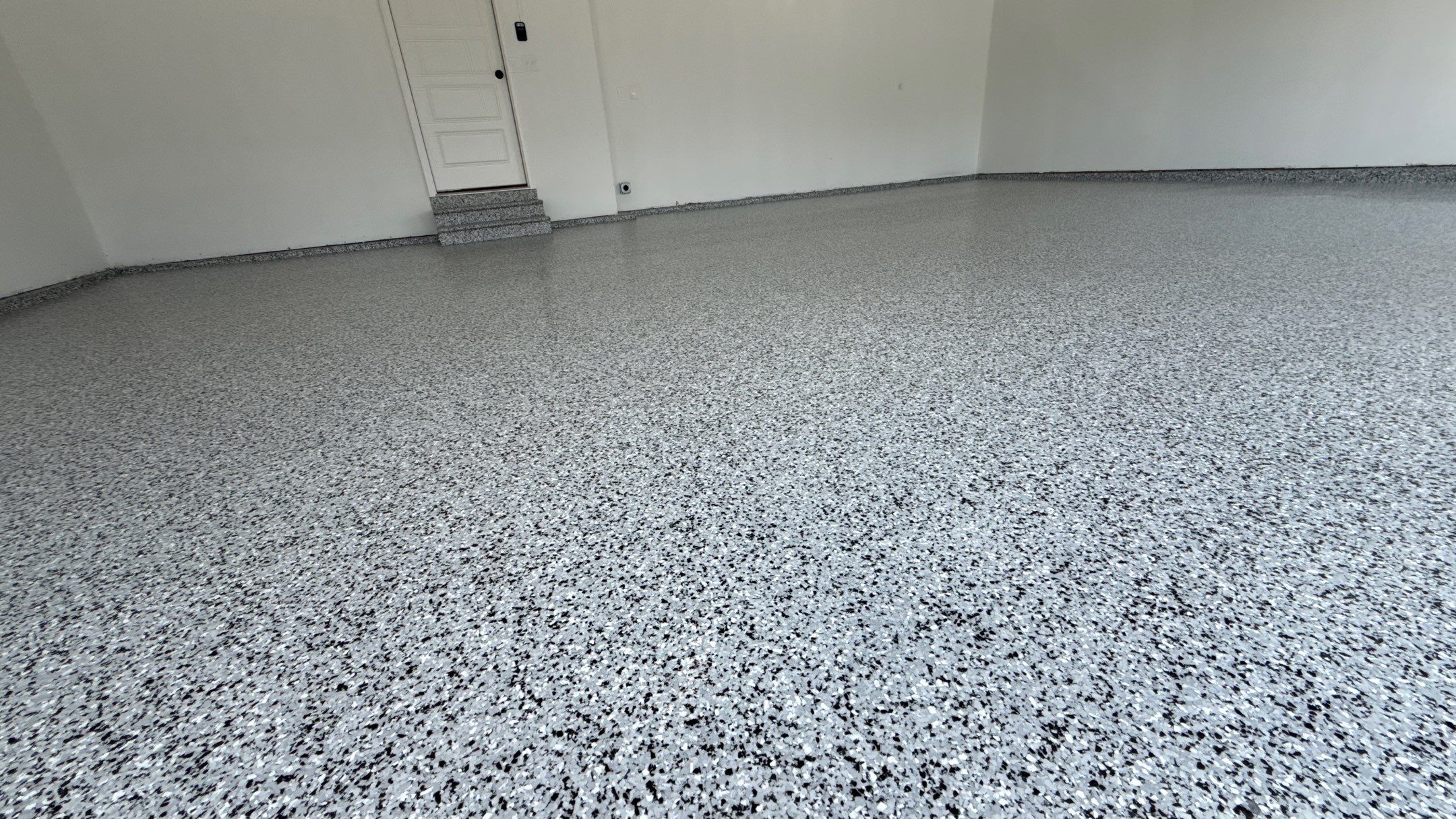 Another Beautiful Houndstooth Flake Floor Complete  by Banner Garage