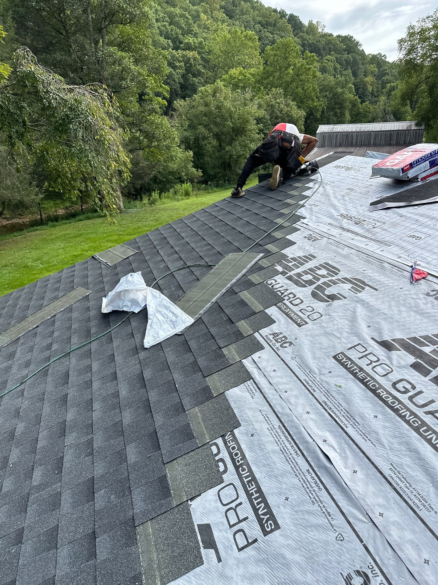 Residential Roofing Installation using GAF Timberline HDZ by Rainstoppers Roofing