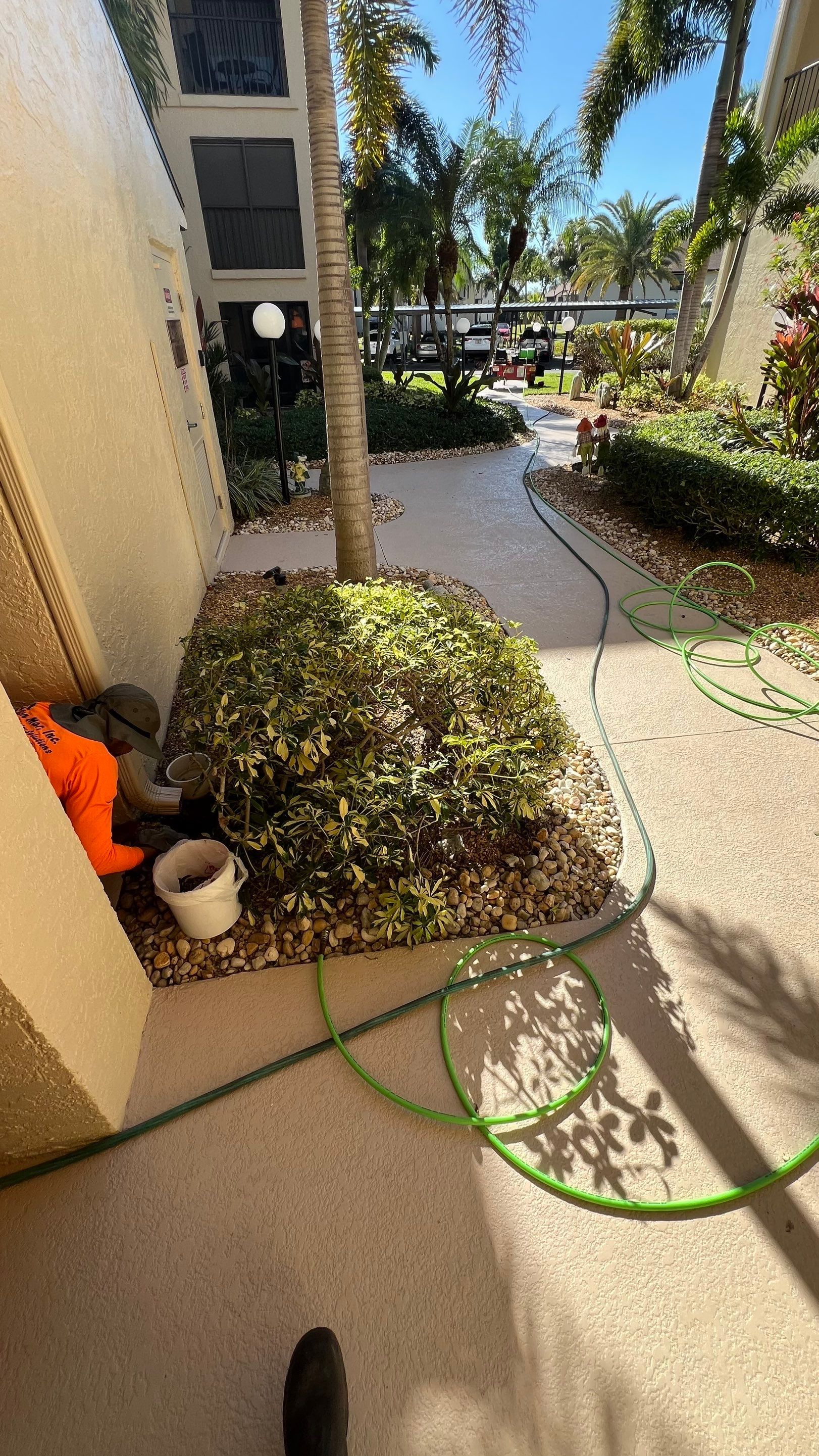 Condo Gutter System Jetting by APS Power & Water