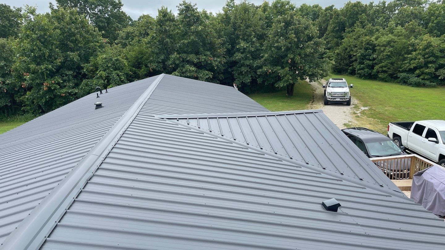 Residential Roofing Install - 29 Guage G-Rib Metal - Color Black Frost by Titan Commercial & Residential Roofing