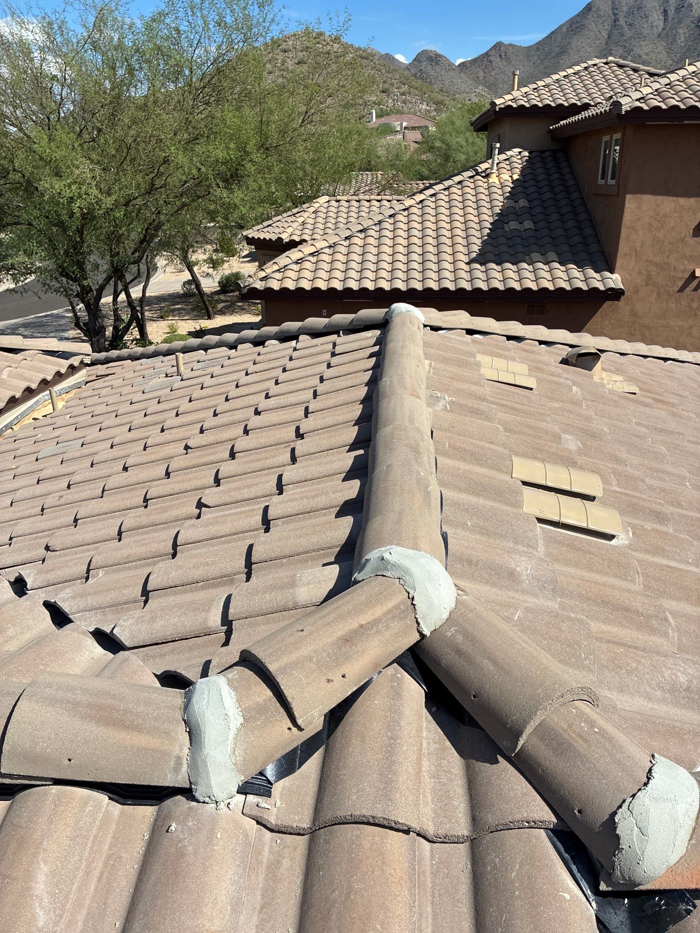 Residential Roof Install using Concrete Tiles in Scottsdale, Arizona by Weather-Tite Roofing