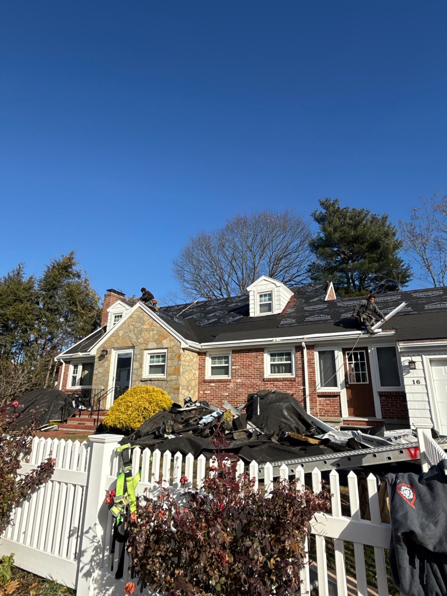 Full Roof Replacement in Needham, MA – Owens Corning Duration, Slatestone Gray by JOHNNYS PRO
