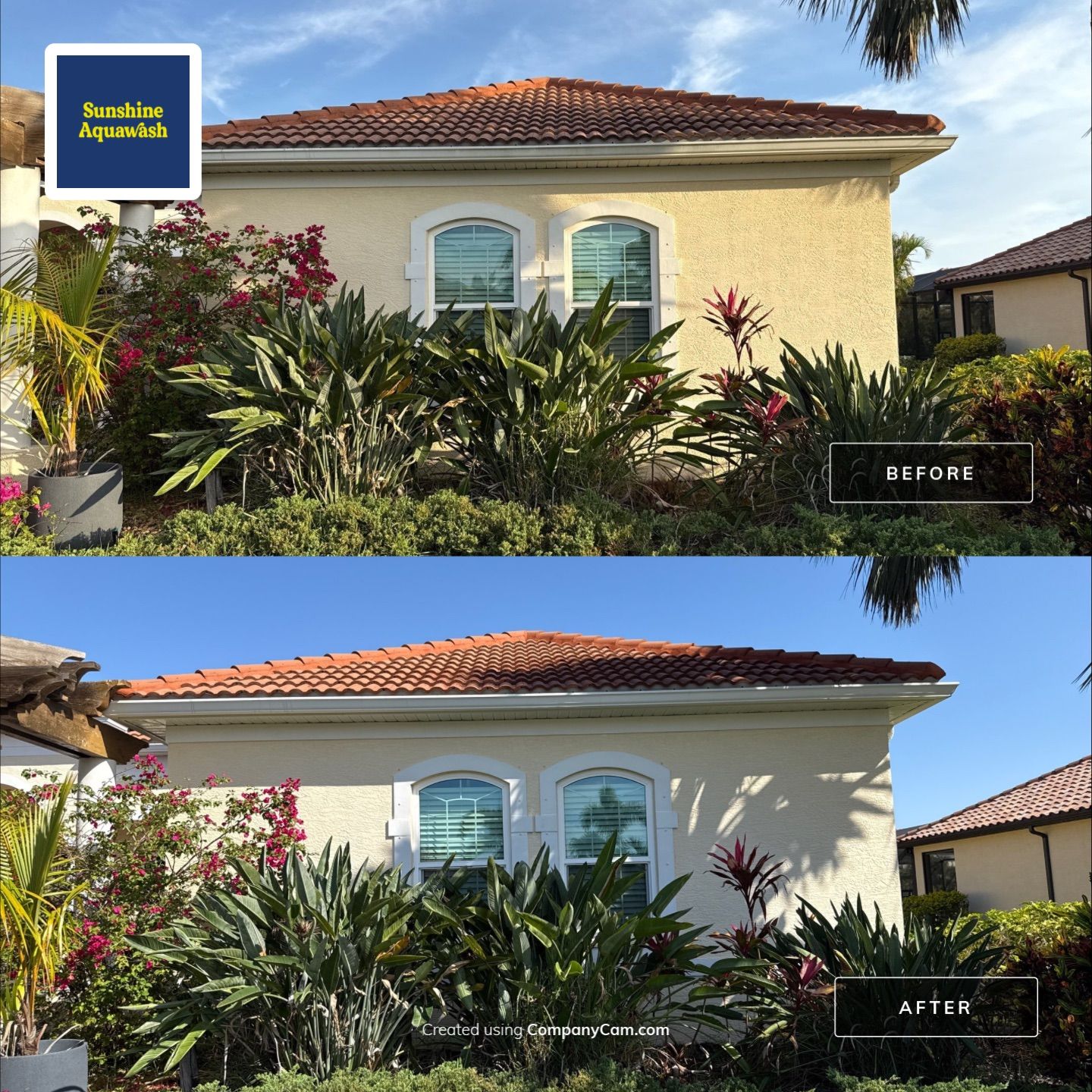 Roof Cleaning & Gutter Brightening | The Inlets Community | Manatee River | Bradenton, FL by Sunshine AquaWash