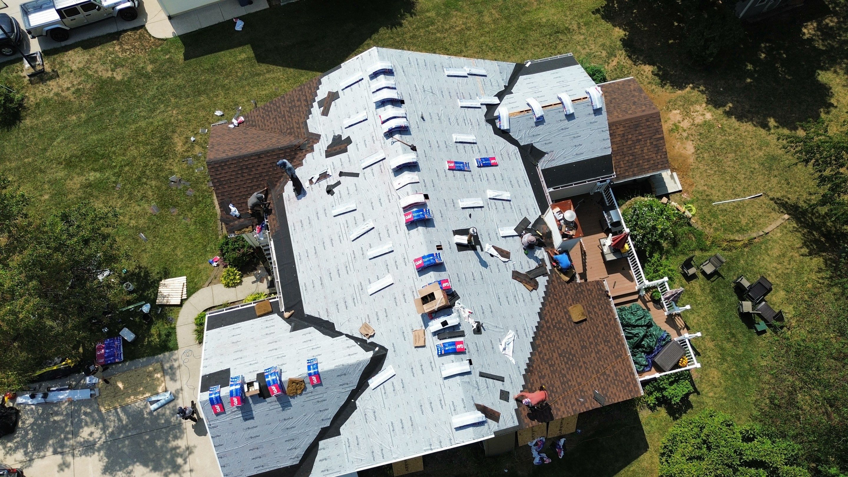 Residential Roofing Installation using Timberline HDZ Shingles - Hickory by RoofX 