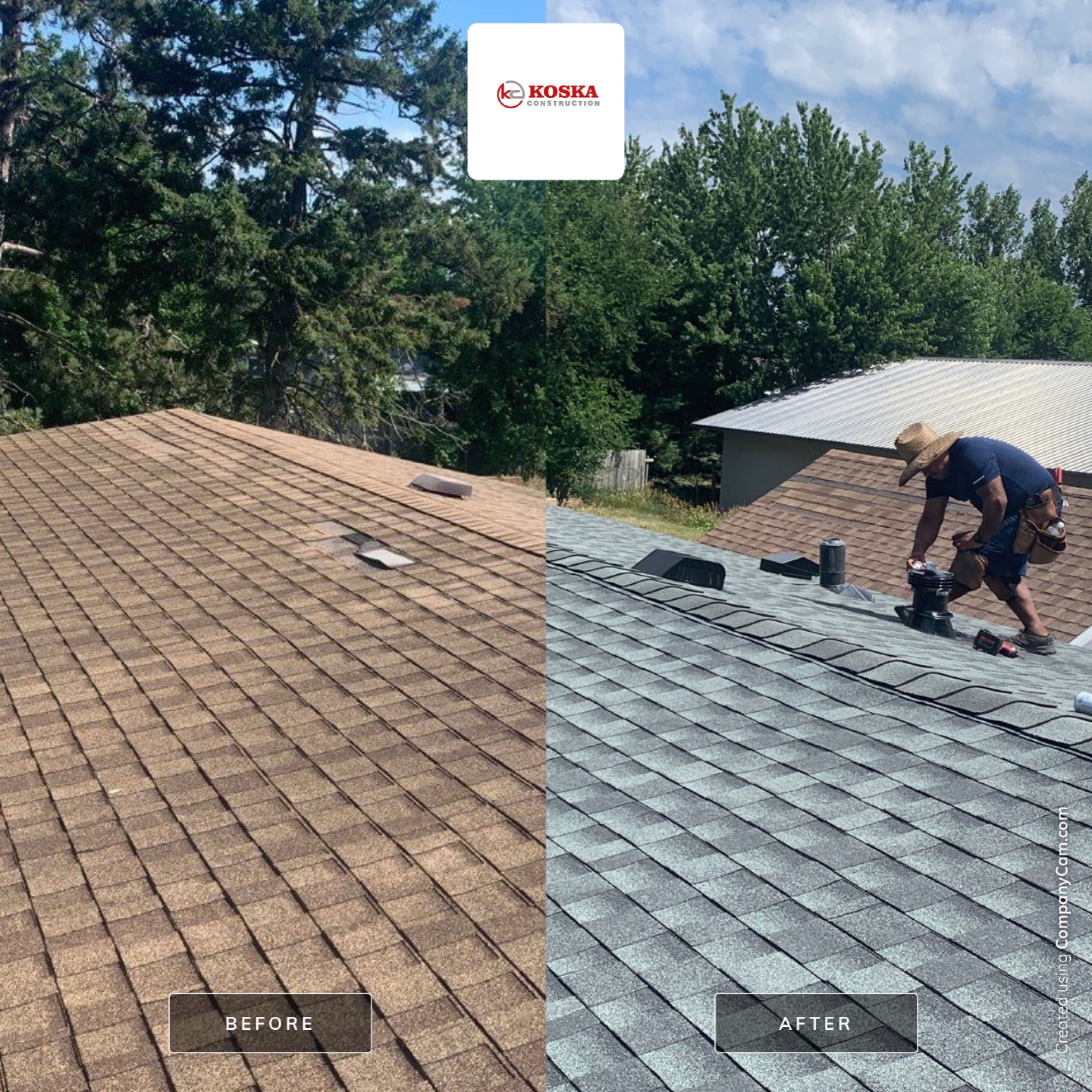 Re-roof. Zimmerman Mn by Koska construction llc