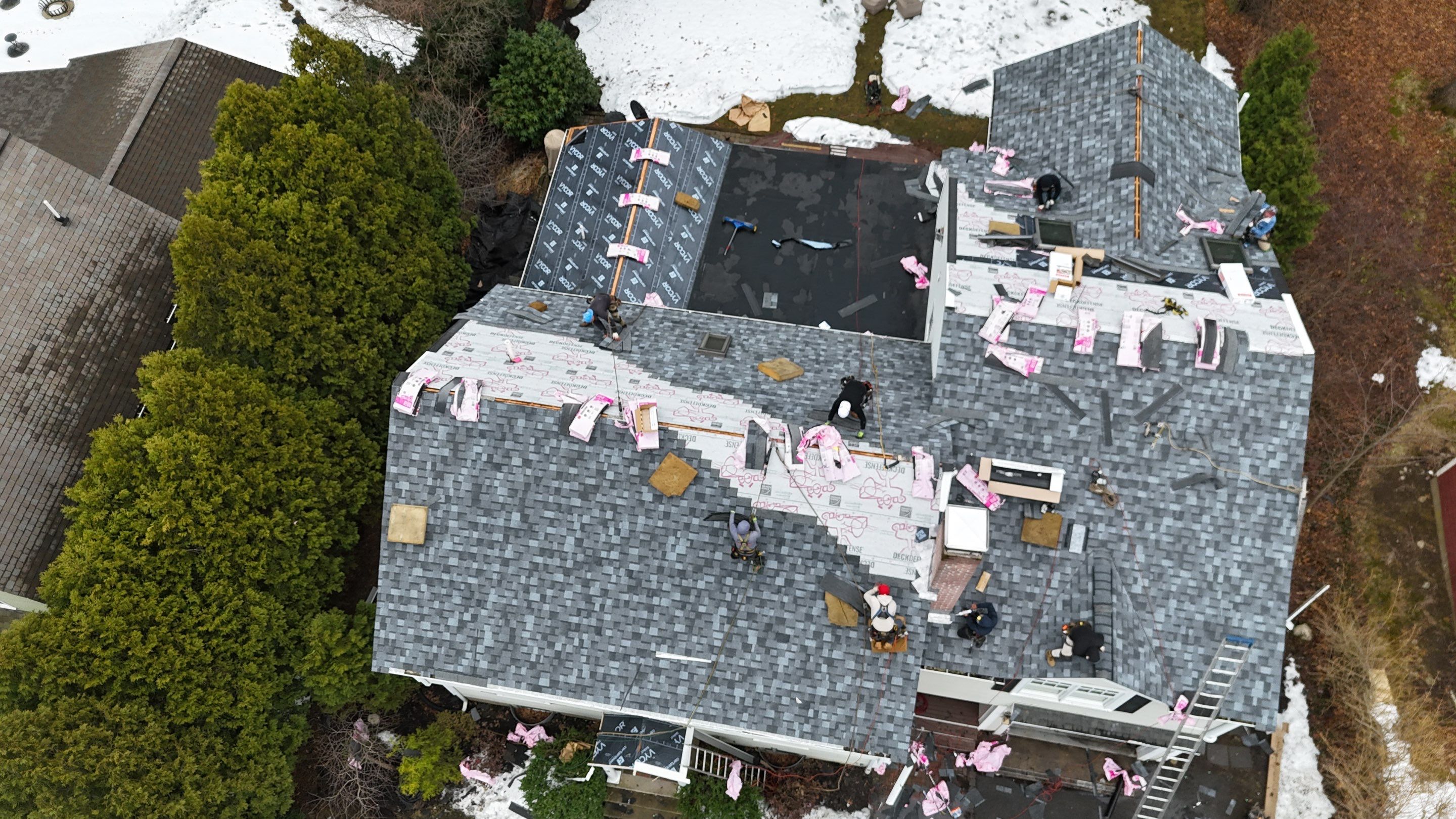 lFull Roof Replacement + Emergency Ice Dam Removal — Lexington, MA by Mighty Dog Roofing of Greater Middlesex County