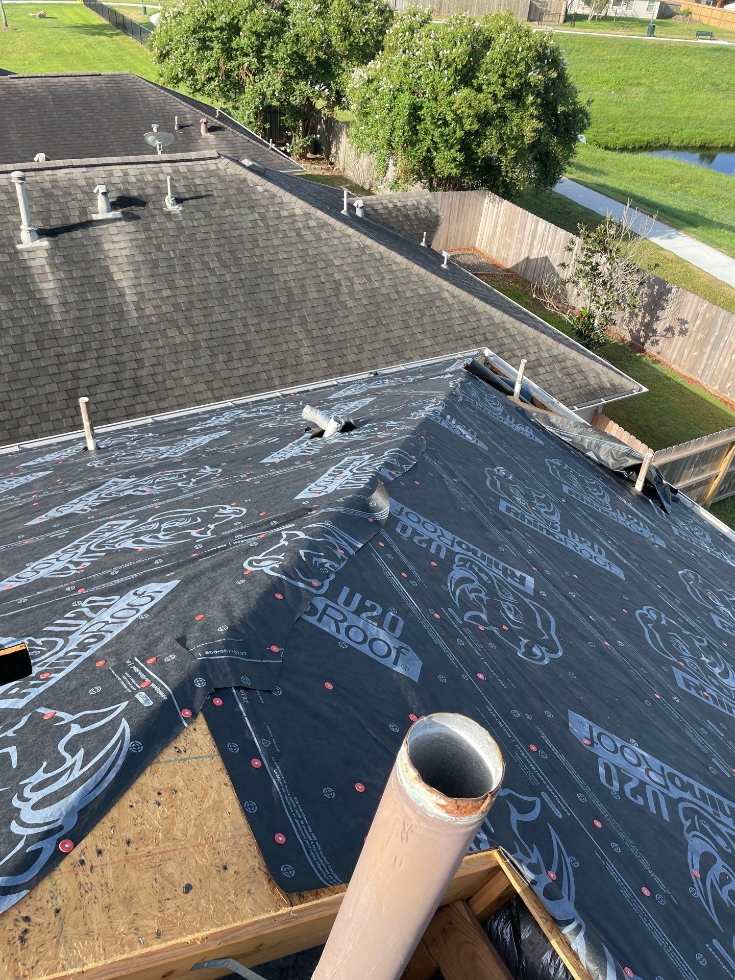 Residential Roofing Installation using Owen's Corning Duration (Lifetime) Shingles by Roof Repair Company