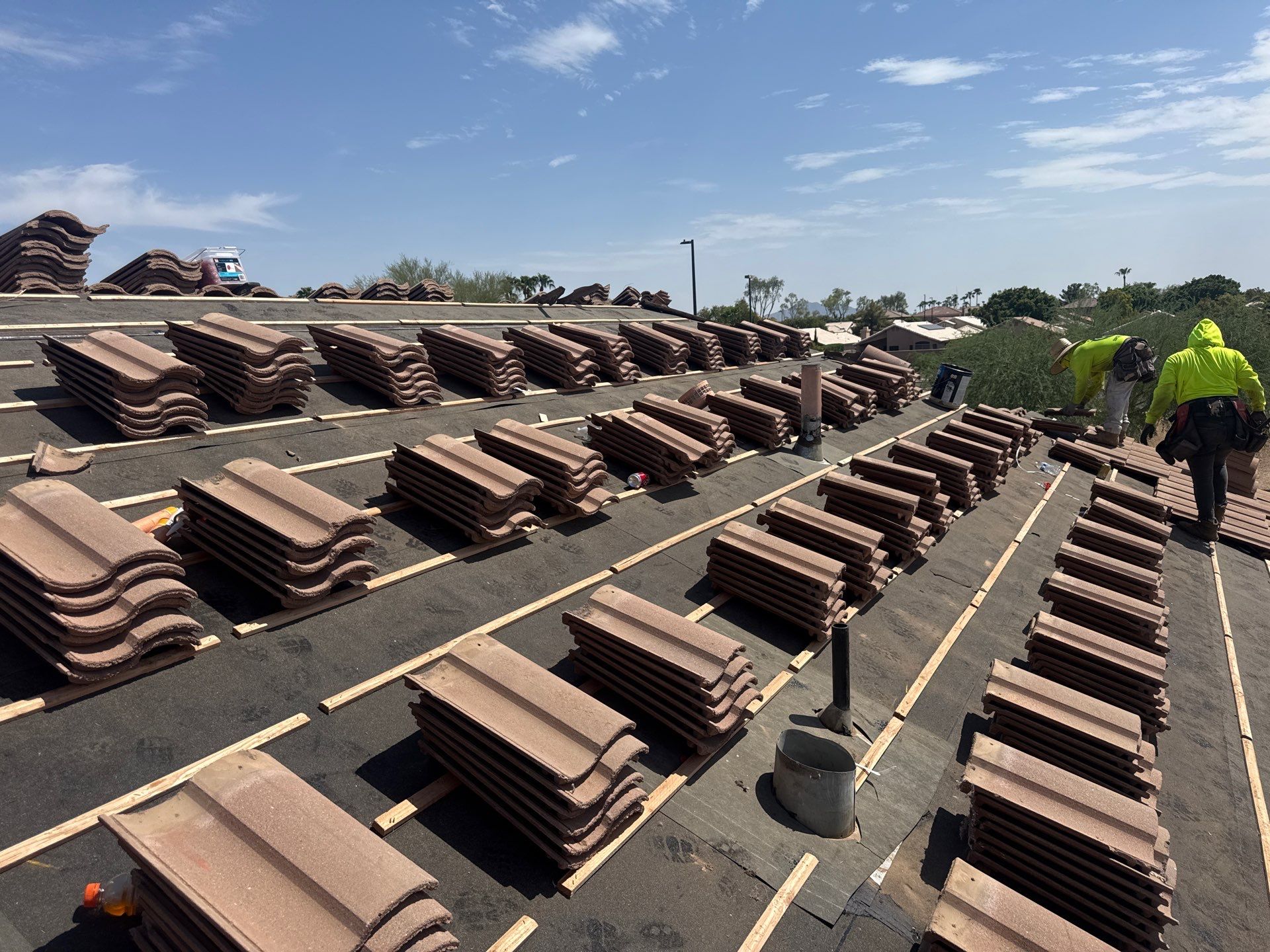 Tile Roof Underlayment Replacement and Structural Repair in Gilbert by APM Builders LLC