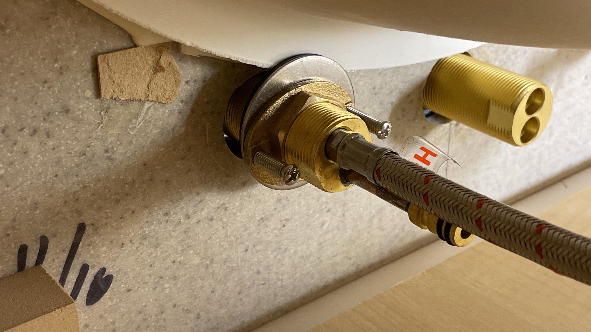 Bathroom Remodel using Customer Supplied Faucets by Stake Plumbing and Heating