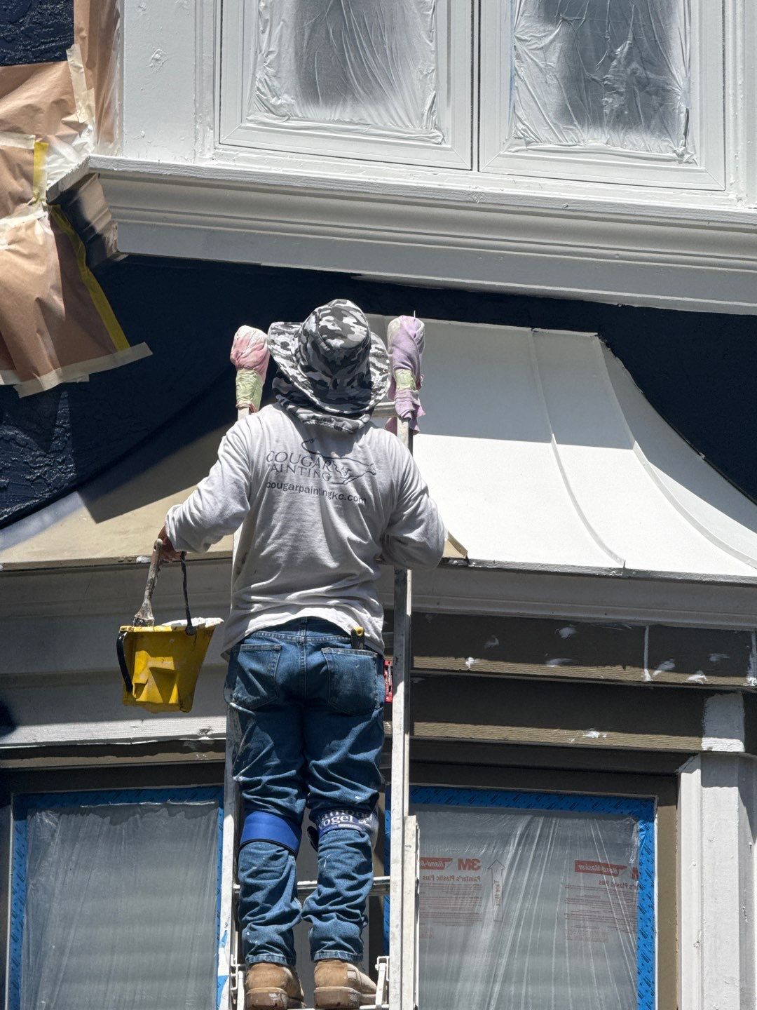 Exterior Painting and Extensive Wood Rot Repair in Overland Park by Cougar Painting
