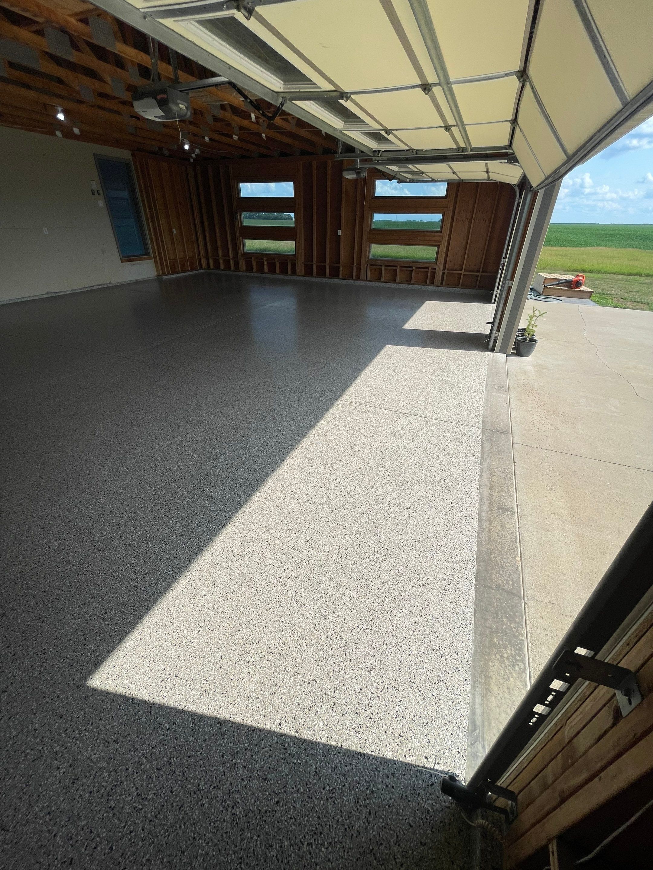 Cabin Fever Coating for Detached Garage in Dell Rapids by Select Painting, Coatings & Garage Cabinets