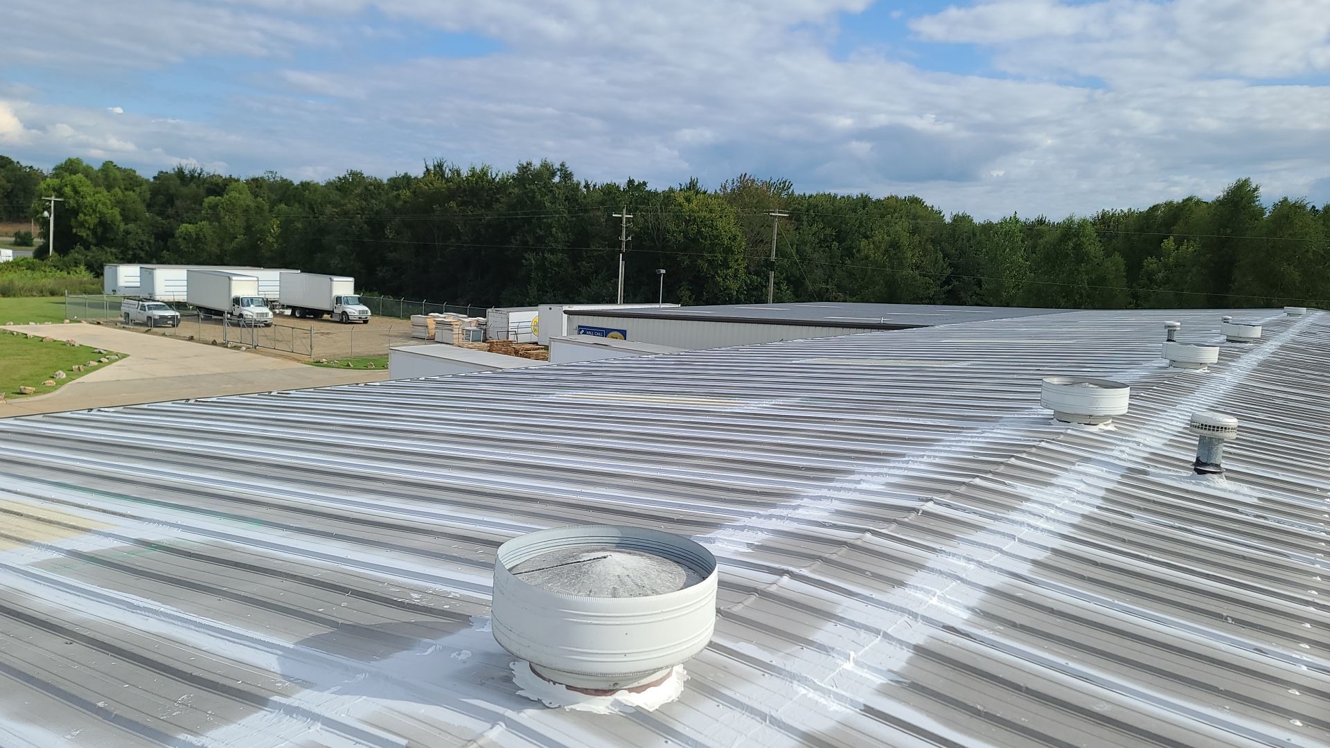Commercial Metal Restoration System using Aldocoat Coatings by Hostetler Roofing