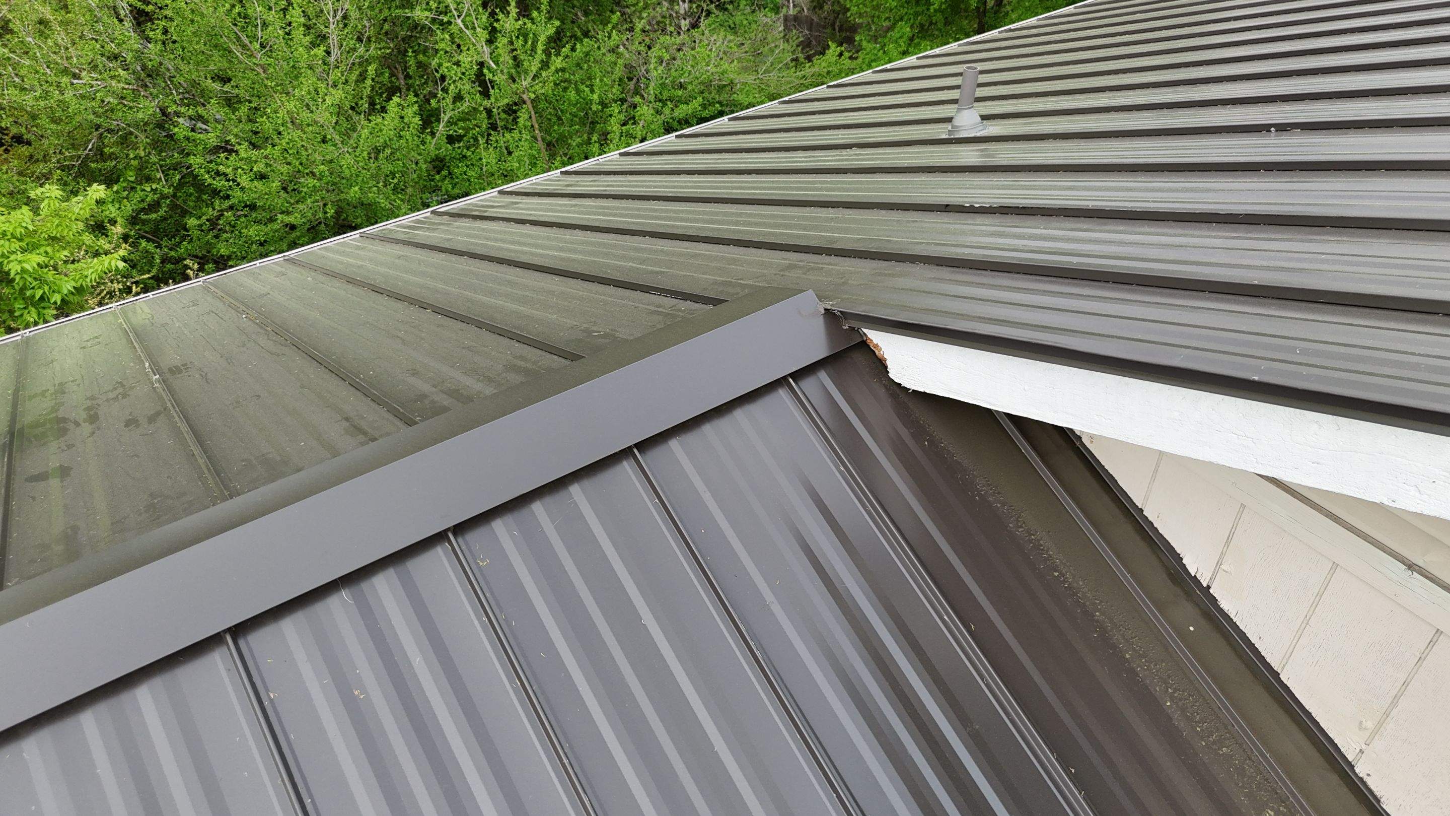 Dark Bronze - L&A Standing Seam with Striations by RoofsOnly.com