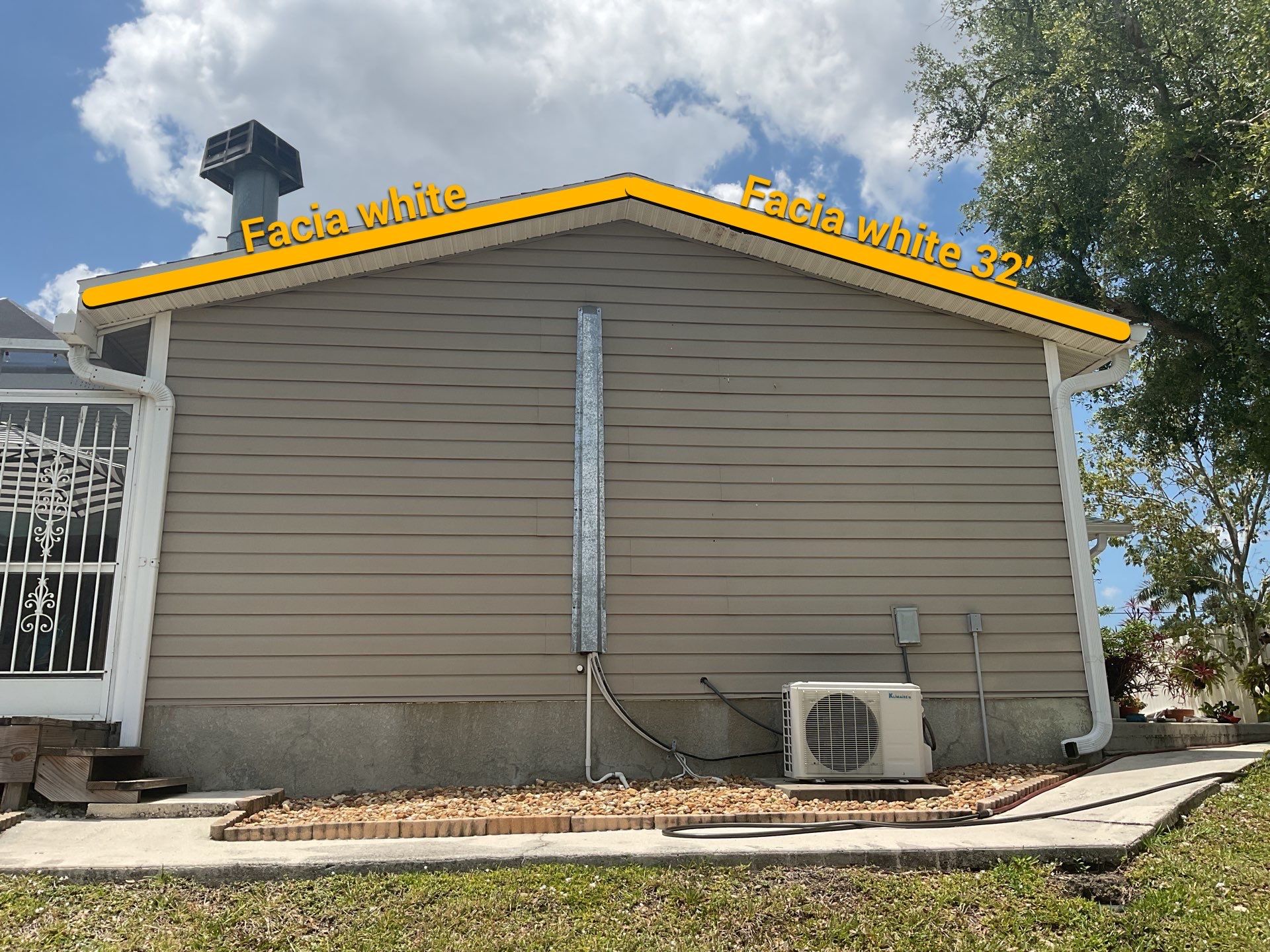 Replace gutter using Leaf Guard in Cape Coral FL by Gutter Professors