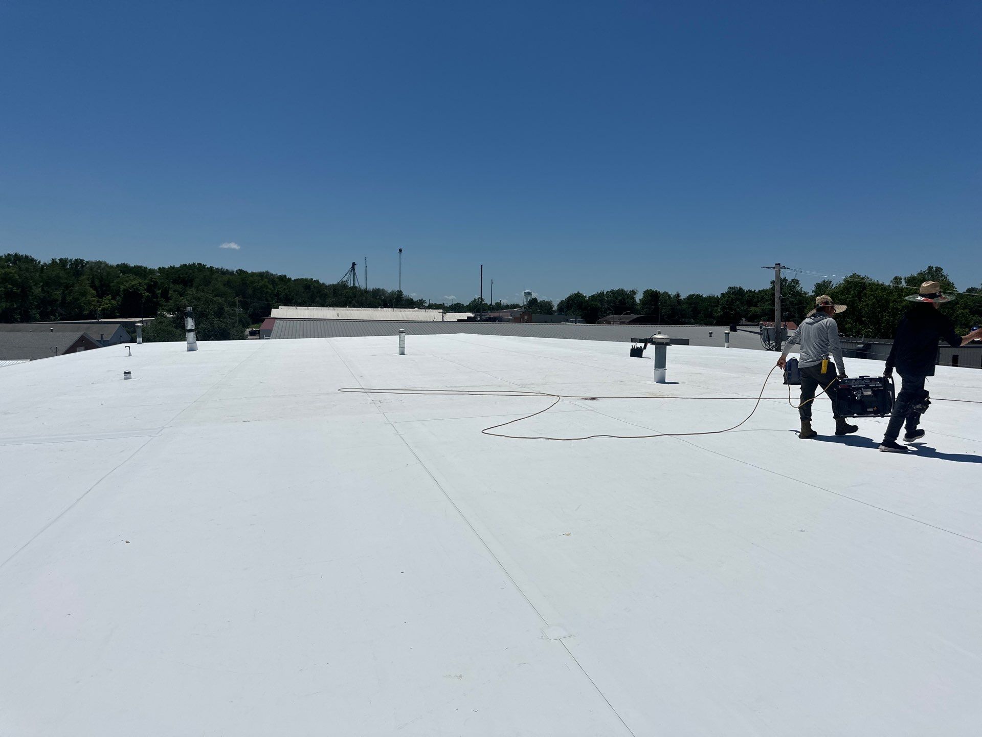 Commercial TPO Membrane Roof Install  by Titan Commercial & Residential Roofing 
