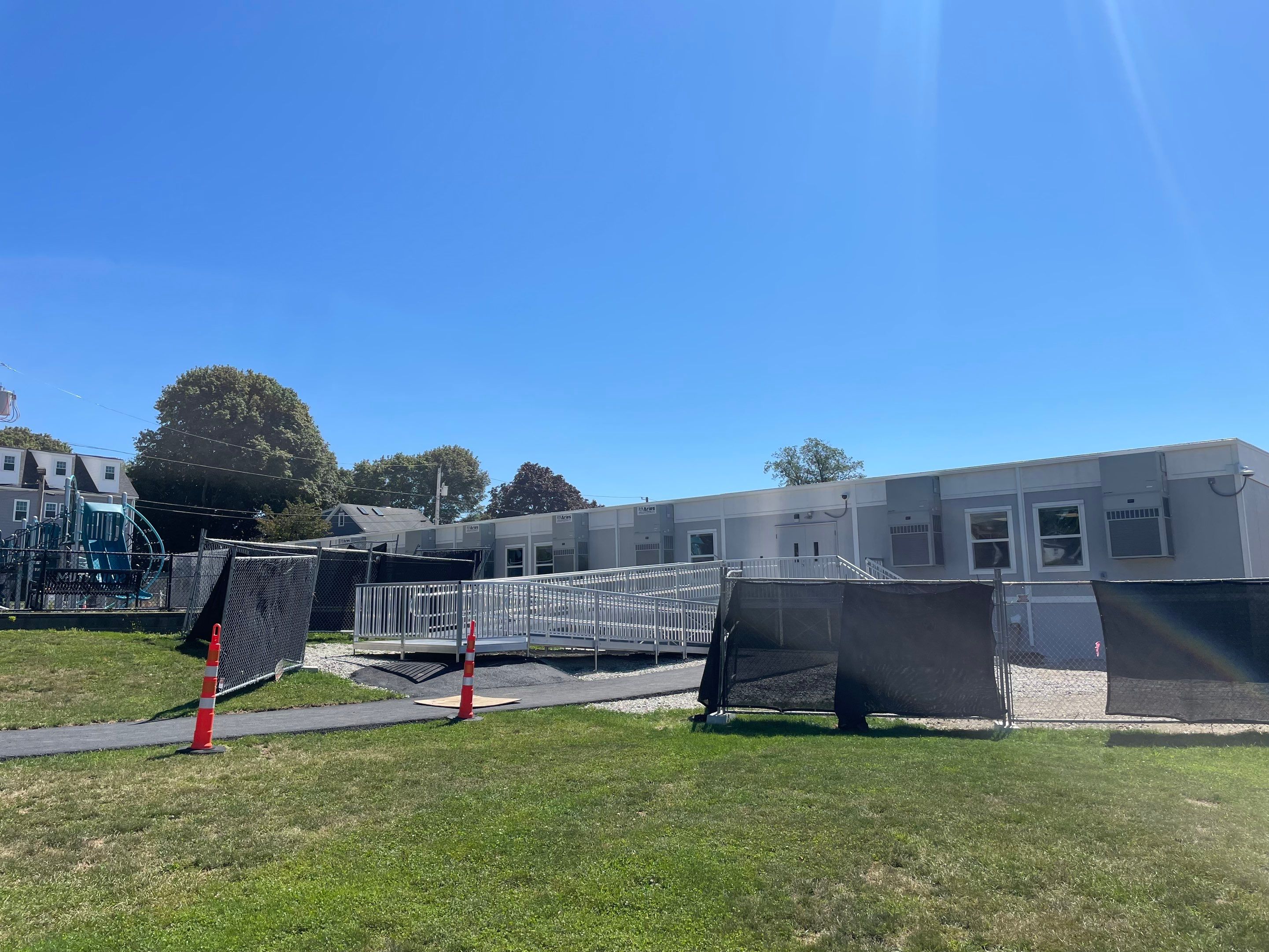 5" K-Style Aluminum Gutter Installation on The Squantum School in Quincy, MA by Gutter Pro Enterprises