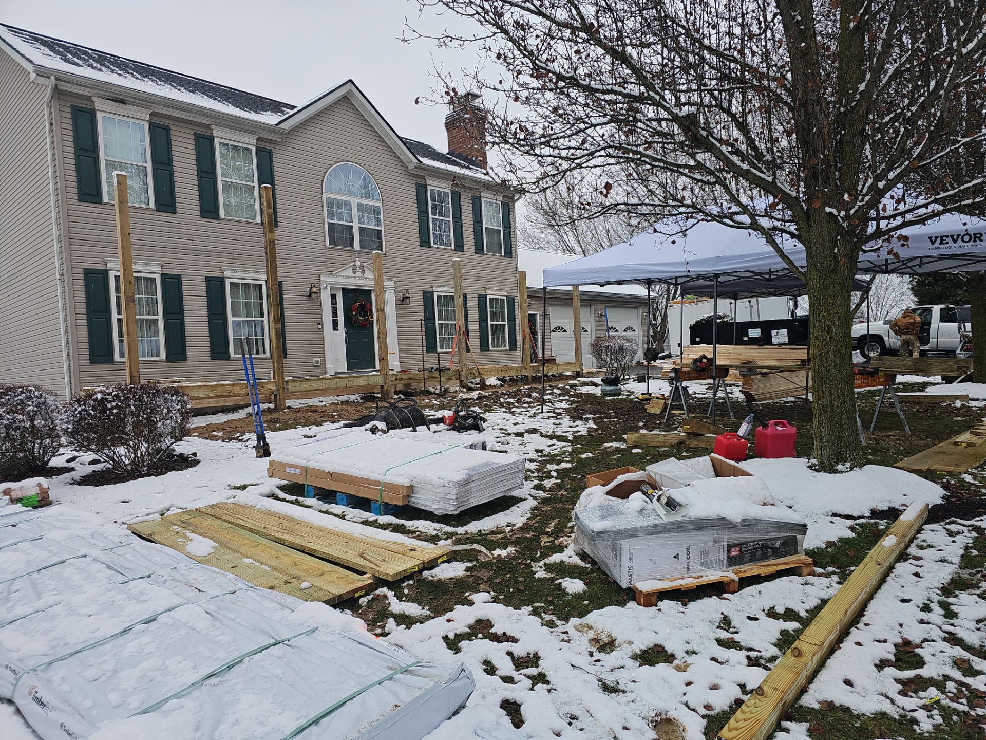 Porch by Cousins Roofing Siding & Decks