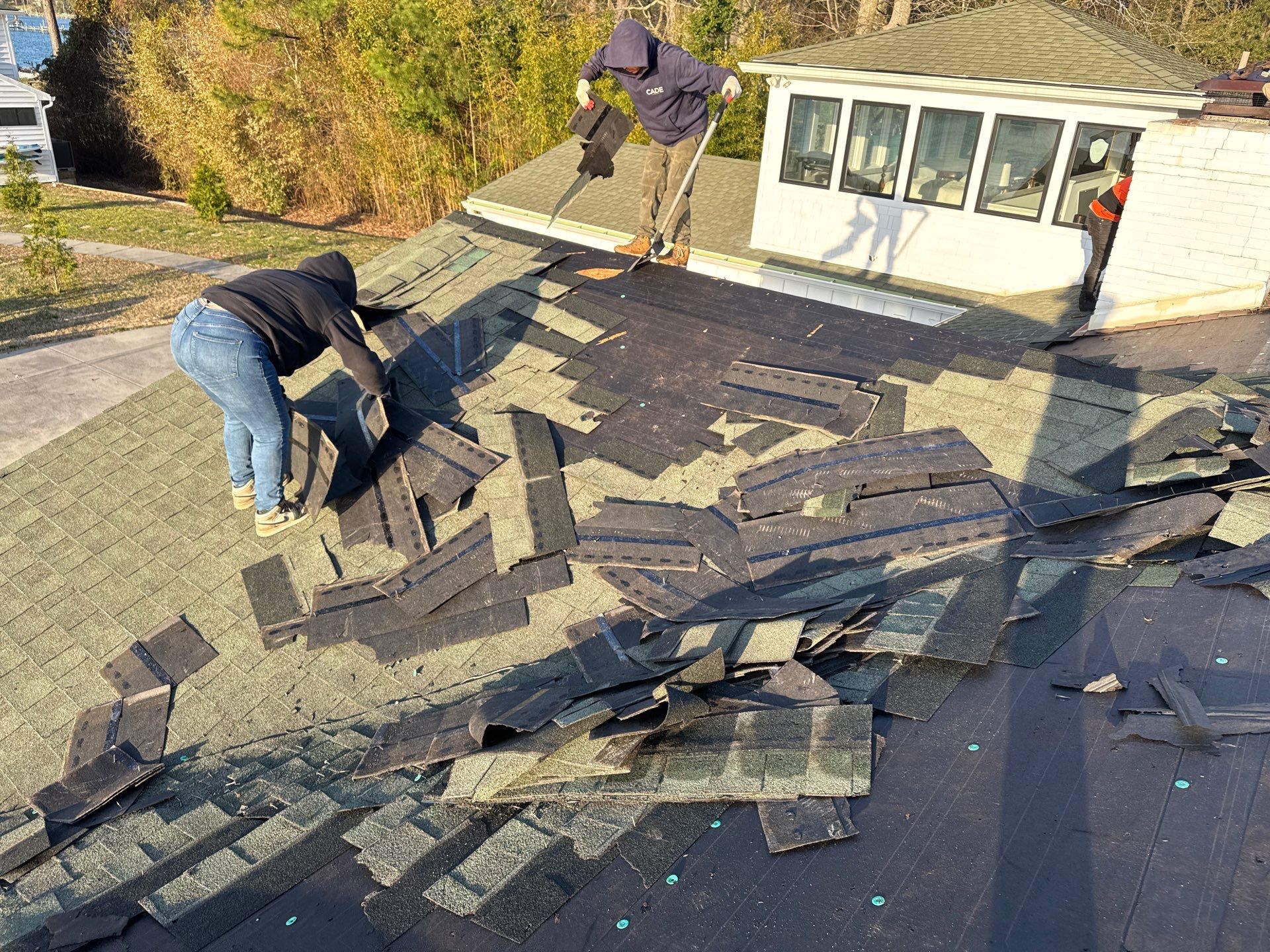 Roof Replacement in White Stone by Cade Construction